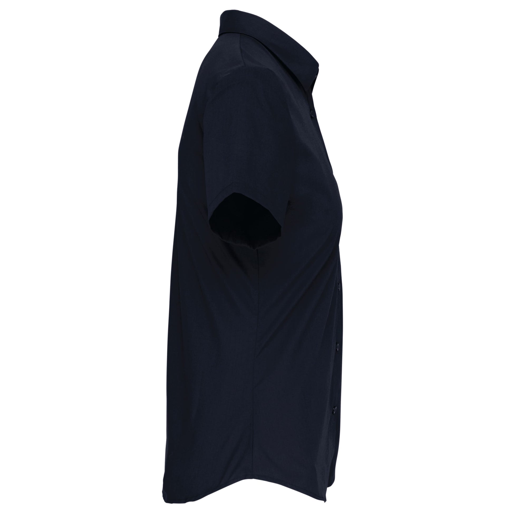 Dames Poplin Blouse Korte Mouwen