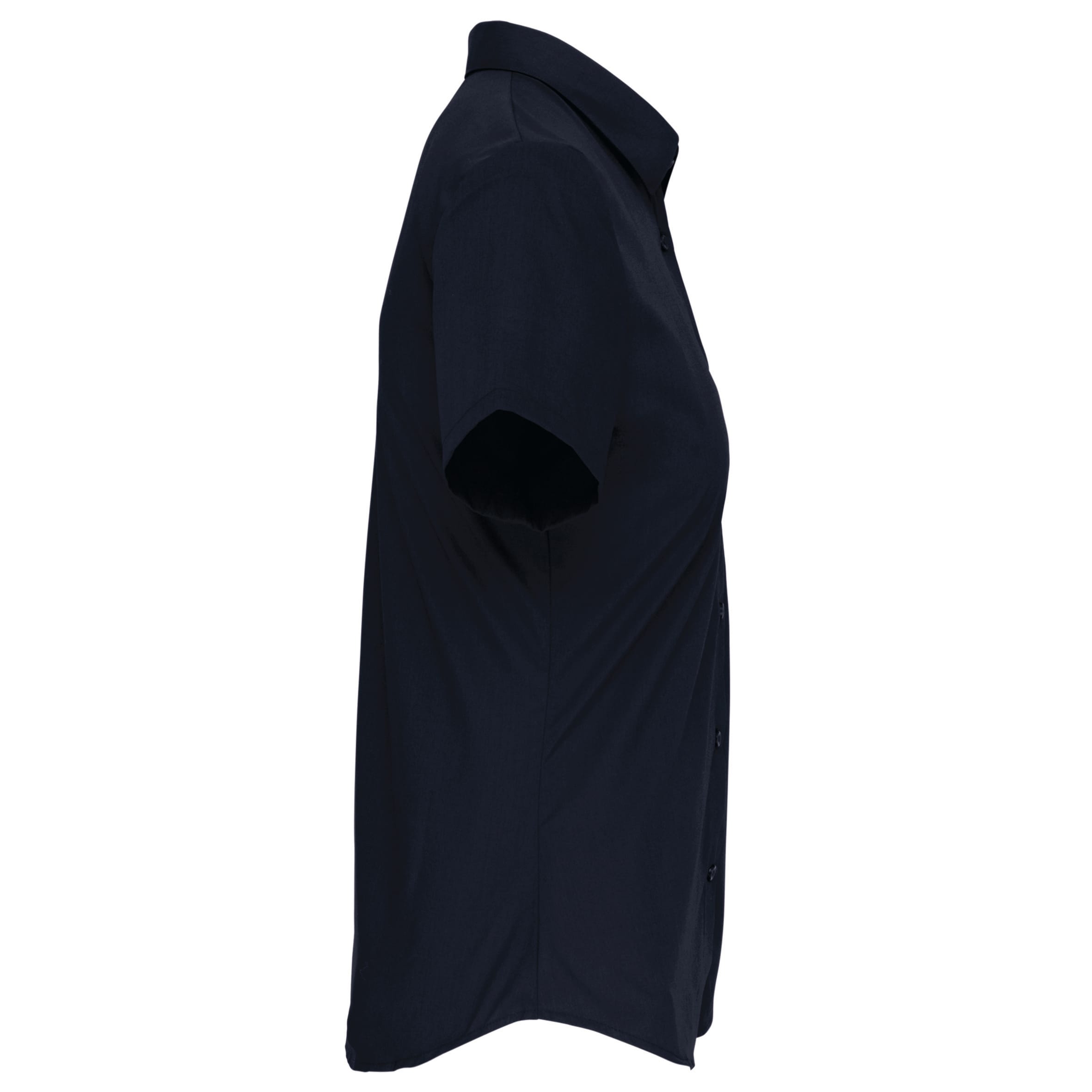 Dames Poplin Blouse Korte Mouwen