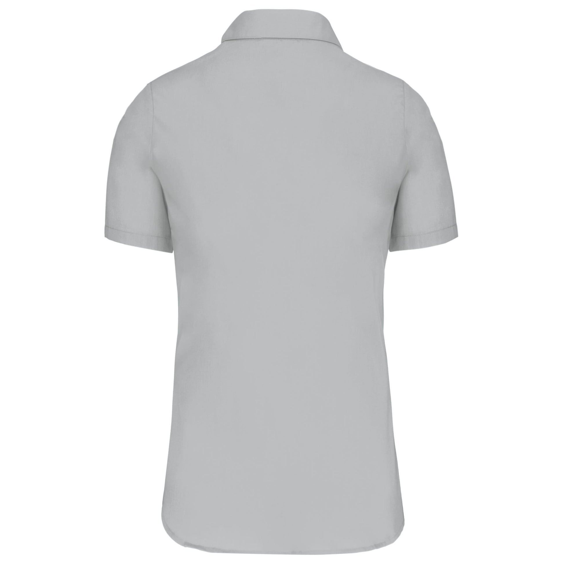 Dames Poplin Blouse Korte Mouwen