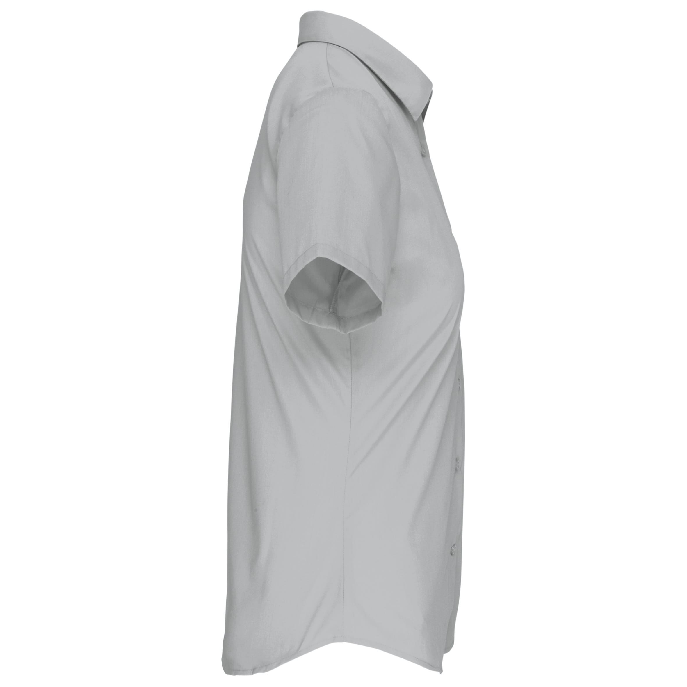Dames Poplin Blouse Korte Mouwen