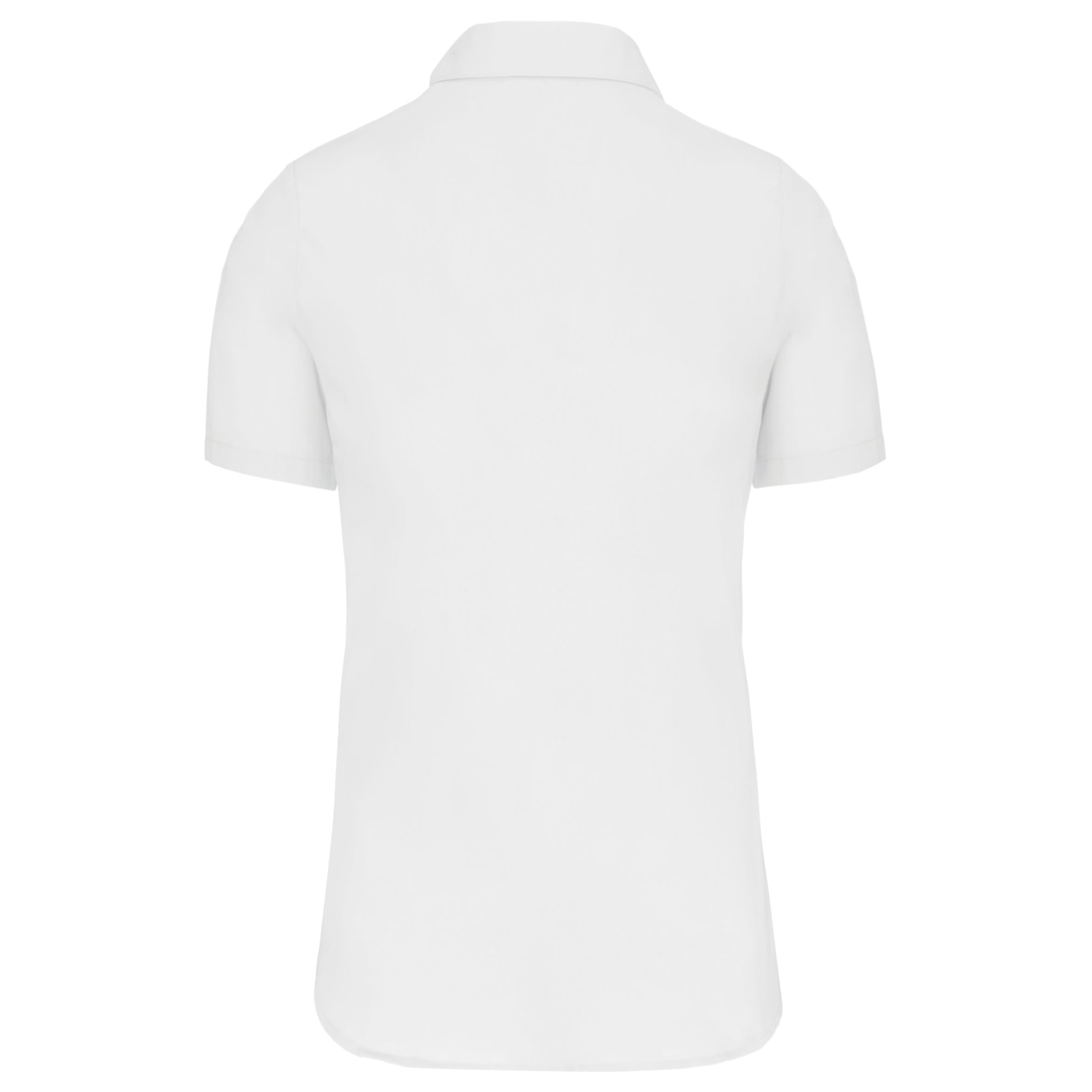 Dames Poplin Blouse Korte Mouwen