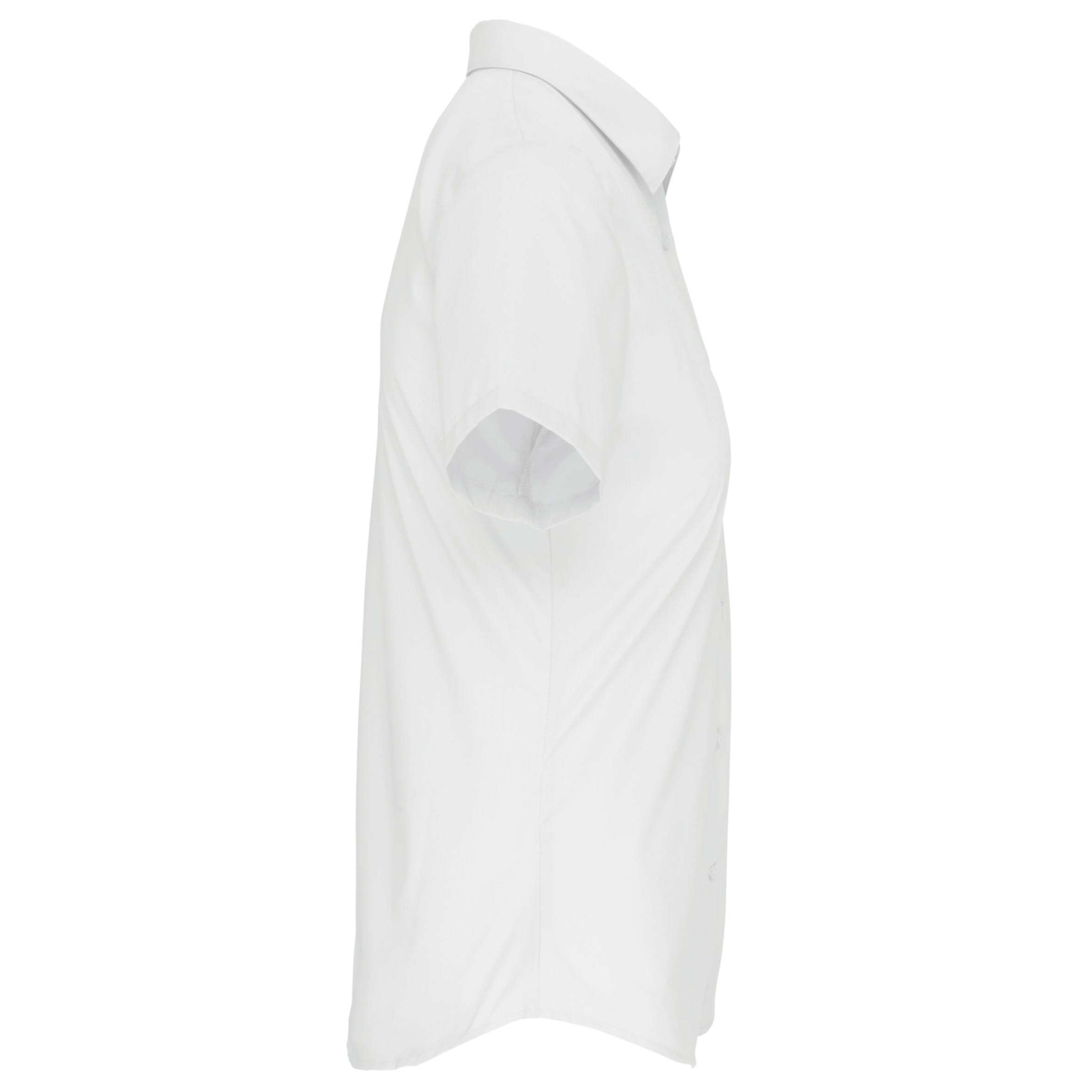 Dames Poplin Blouse Korte Mouwen