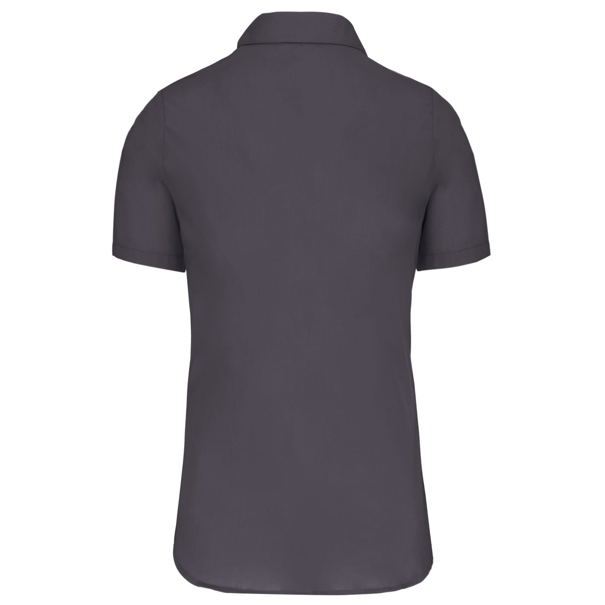 Dames Poplin Blouse Korte Mouwen