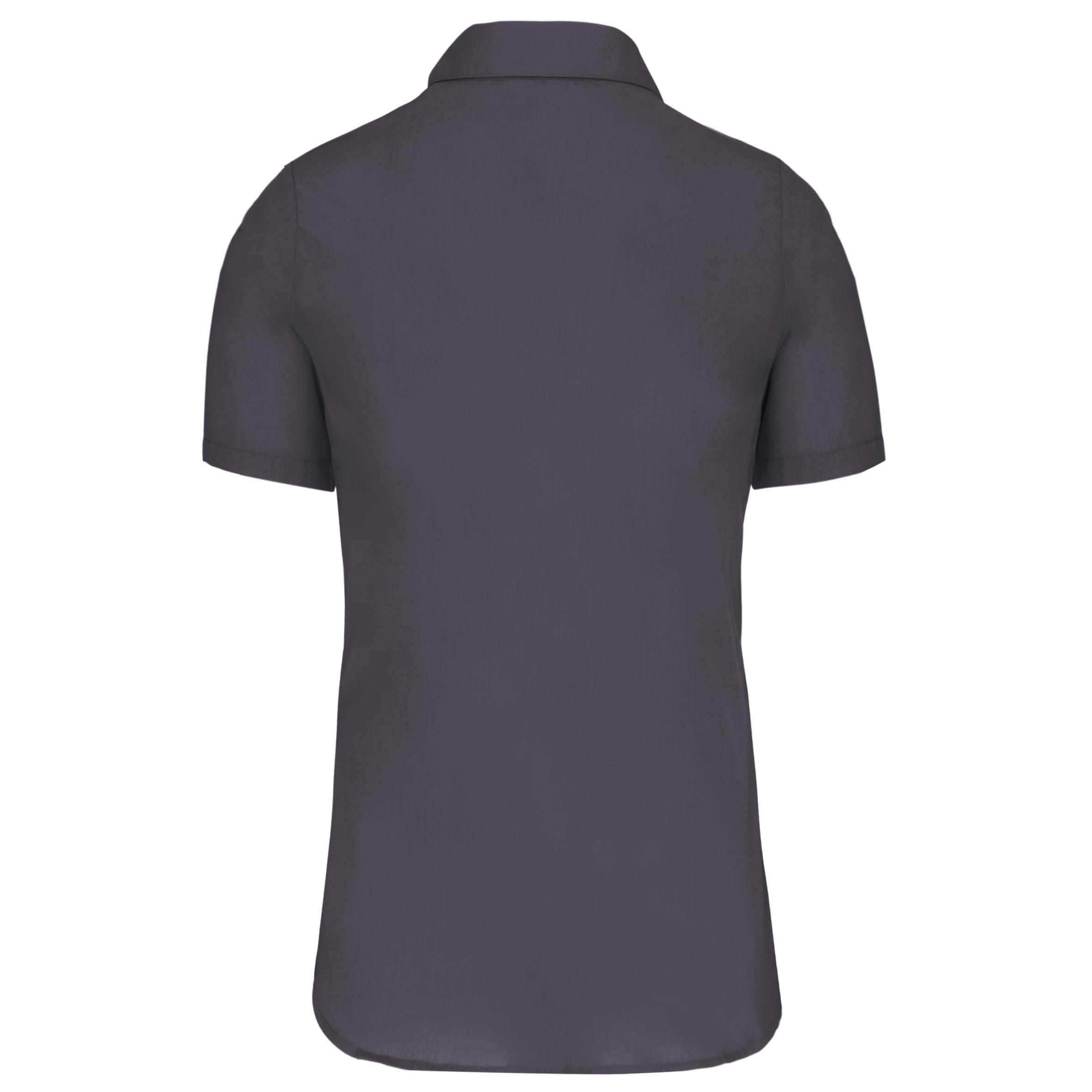 Dames Poplin Blouse Korte Mouwen