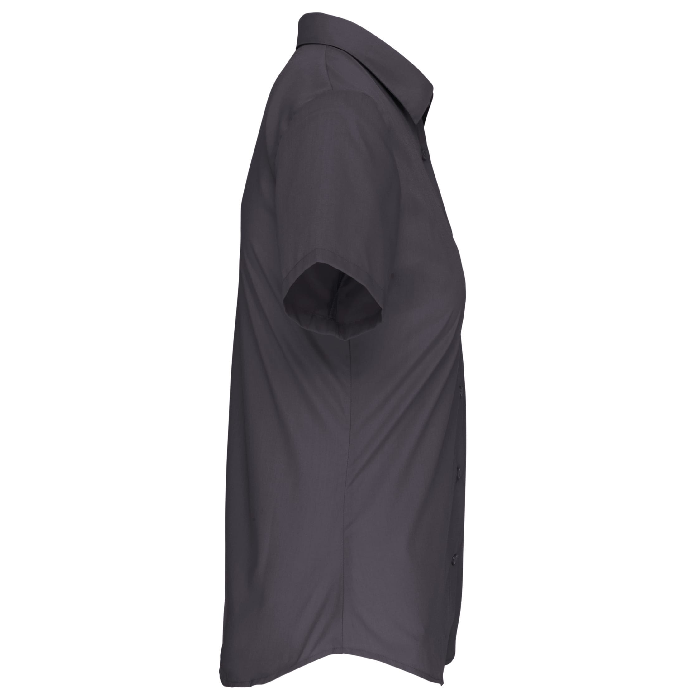 Dames Poplin Blouse Korte Mouwen