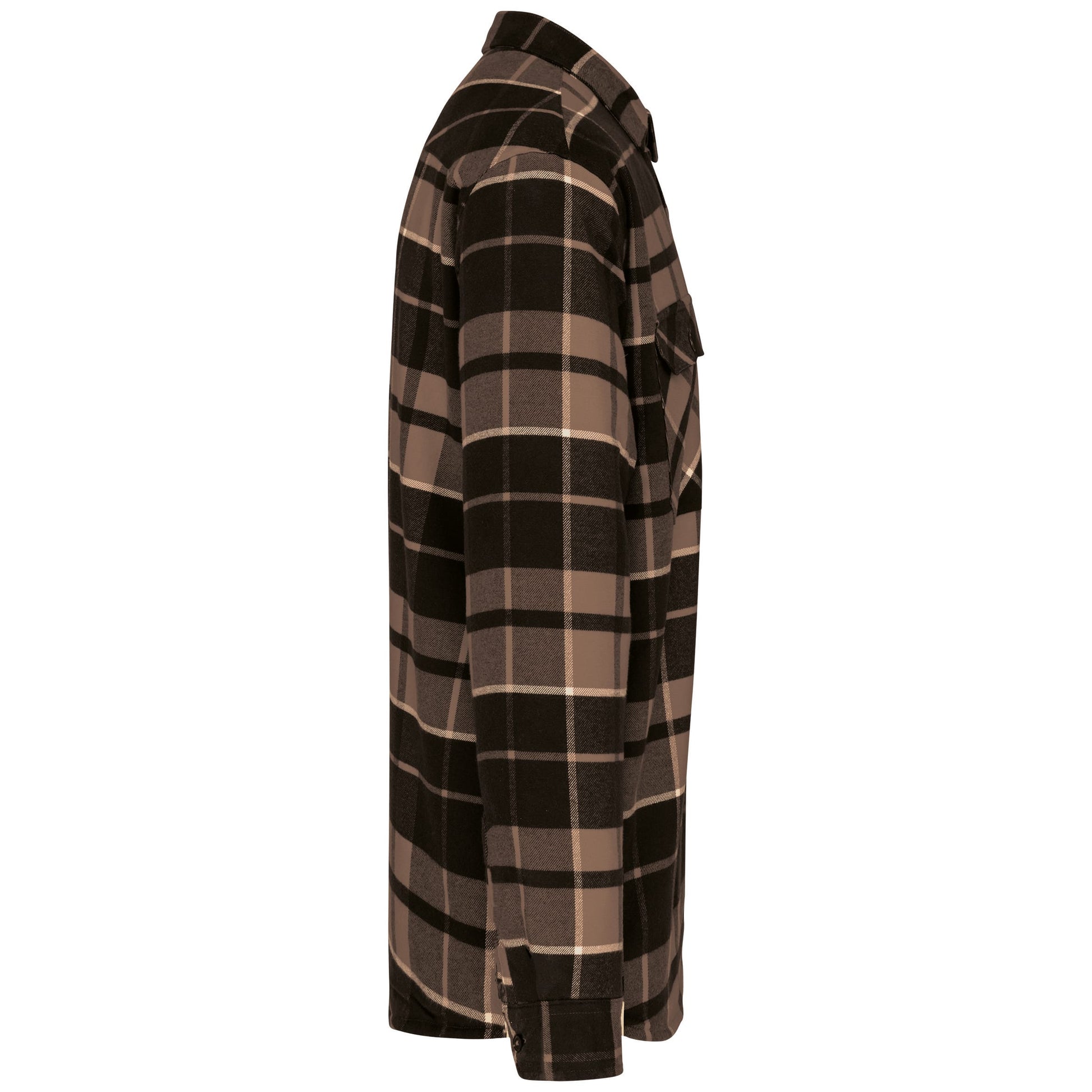 Geruit overshirt met sherpavoering