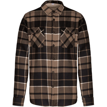 Geruit overshirt met sherpavoering