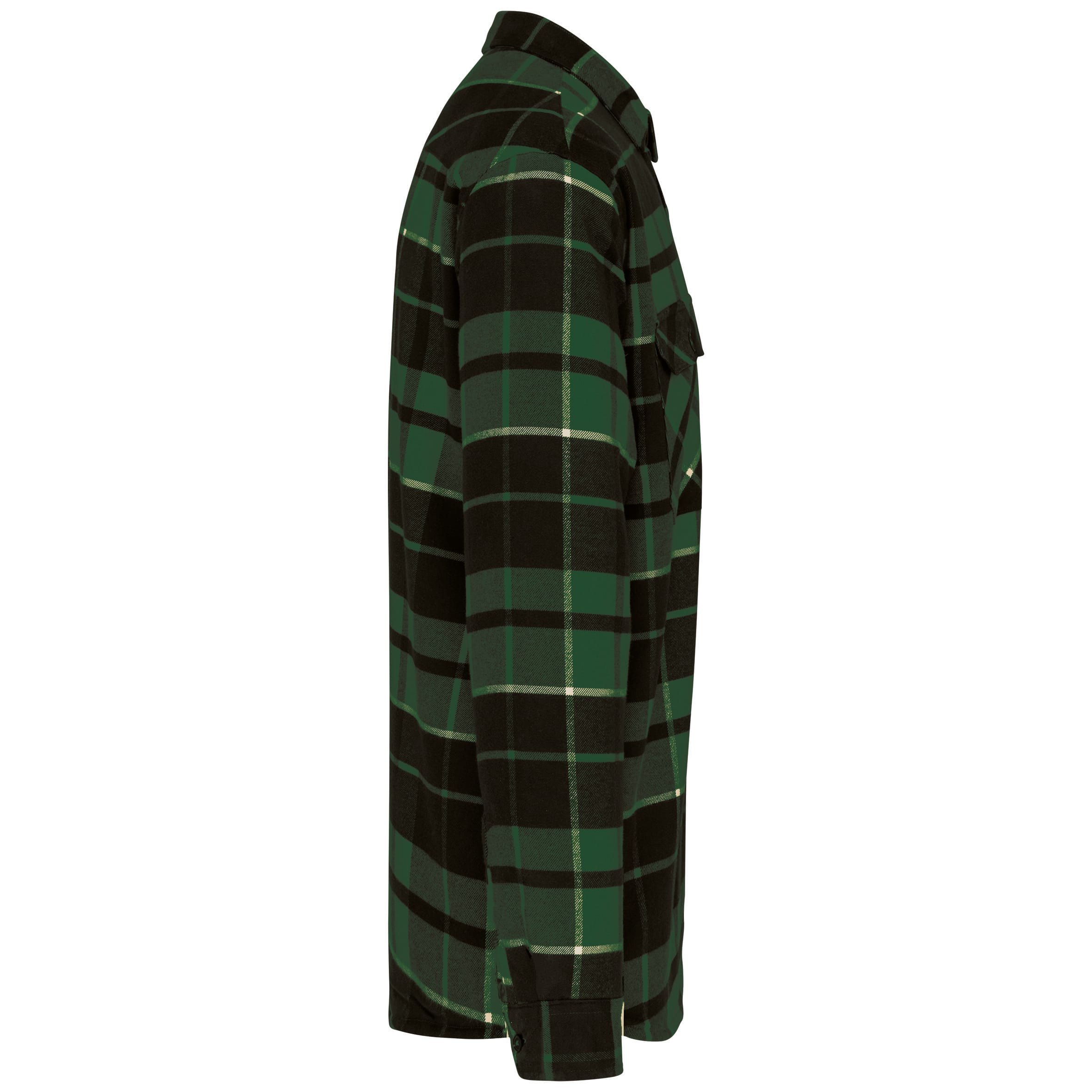 Geruit overshirt met sherpavoering