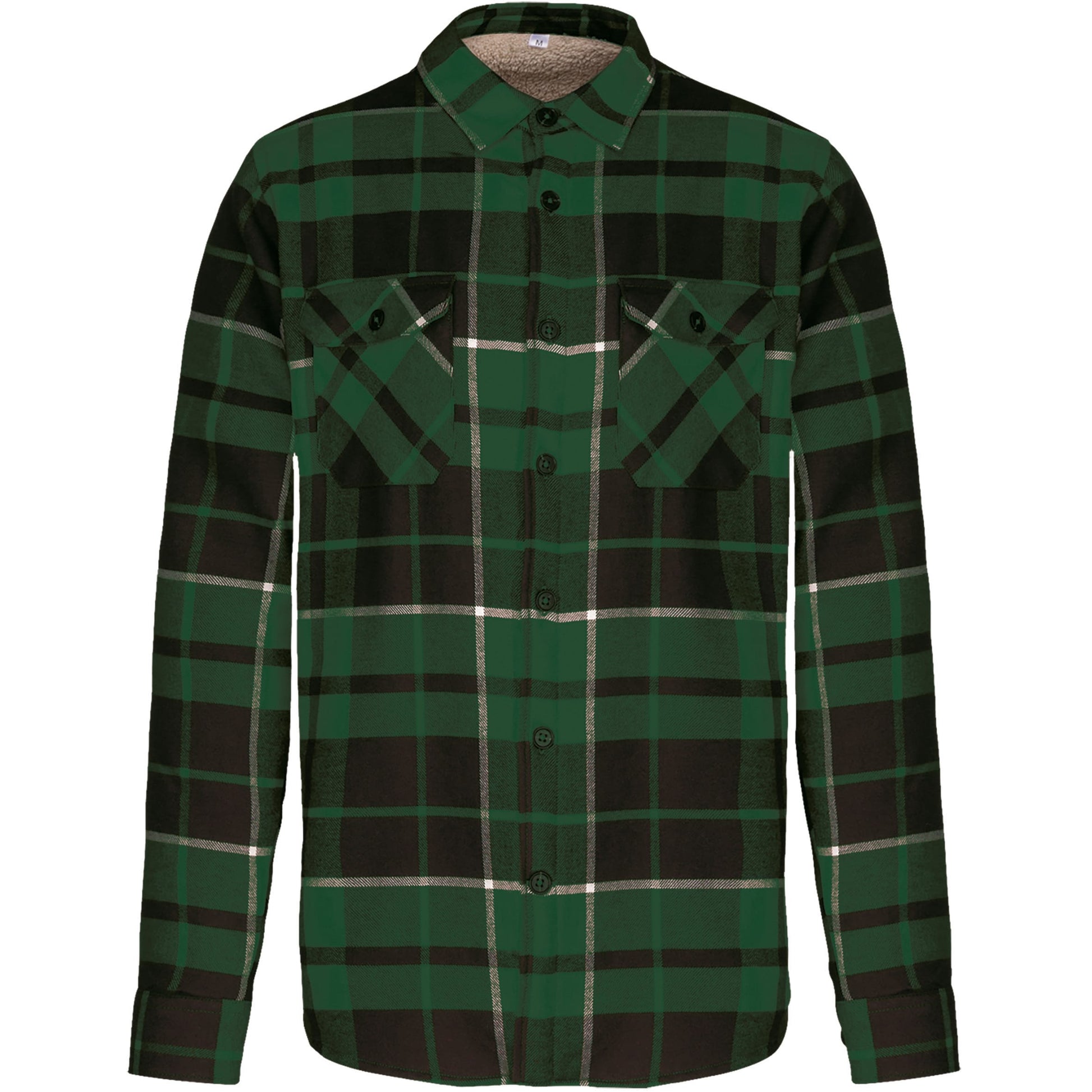Geruit overshirt met sherpavoering