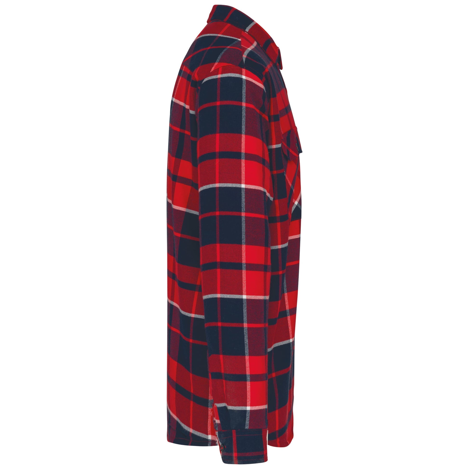Geruit overshirt met sherpavoering