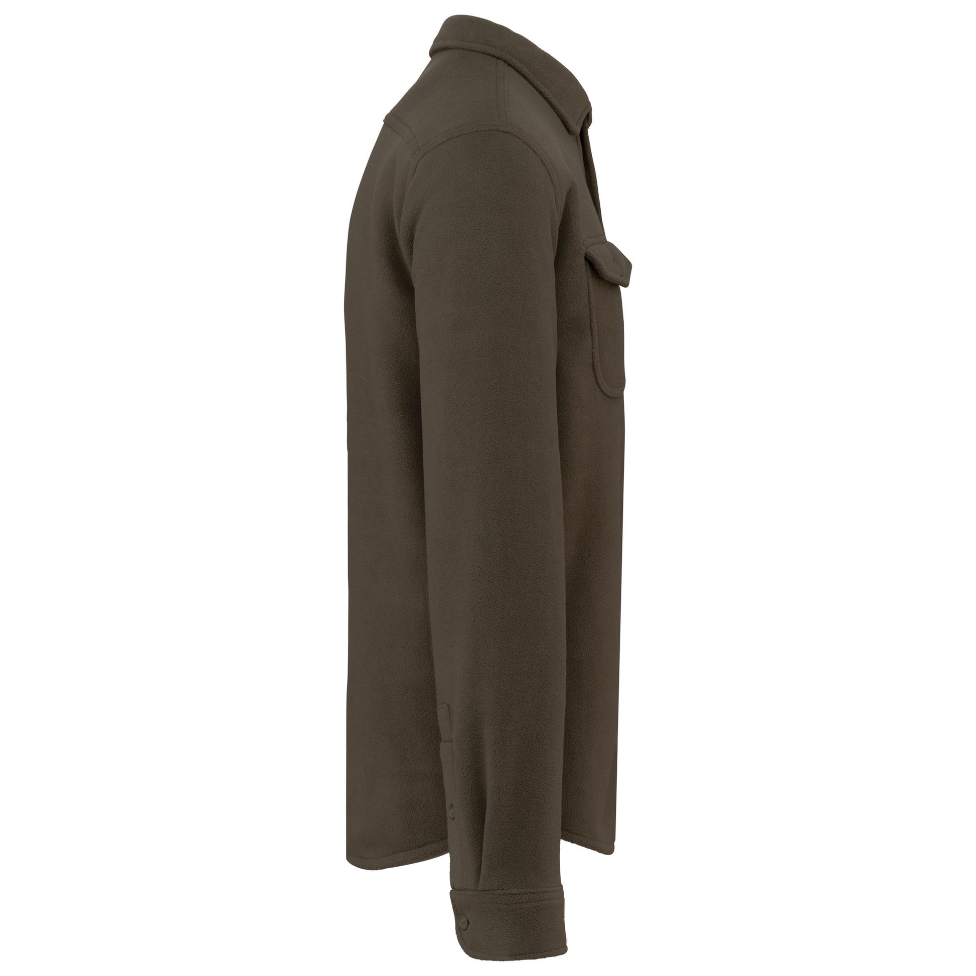 Overshirt van fleece met sherpavoering
