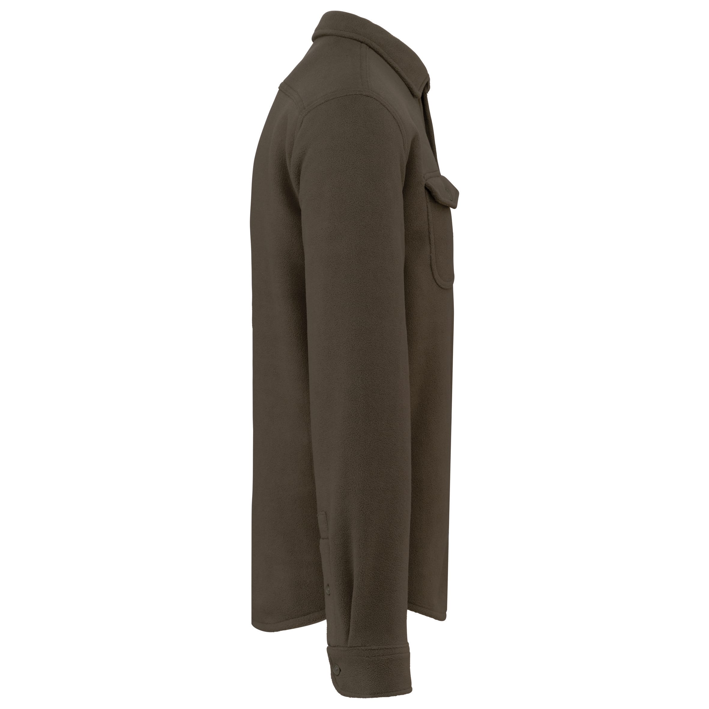 Overshirt van fleece met sherpavoering