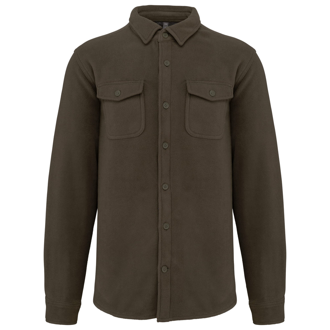 Overshirt van fleece met sherpavoering