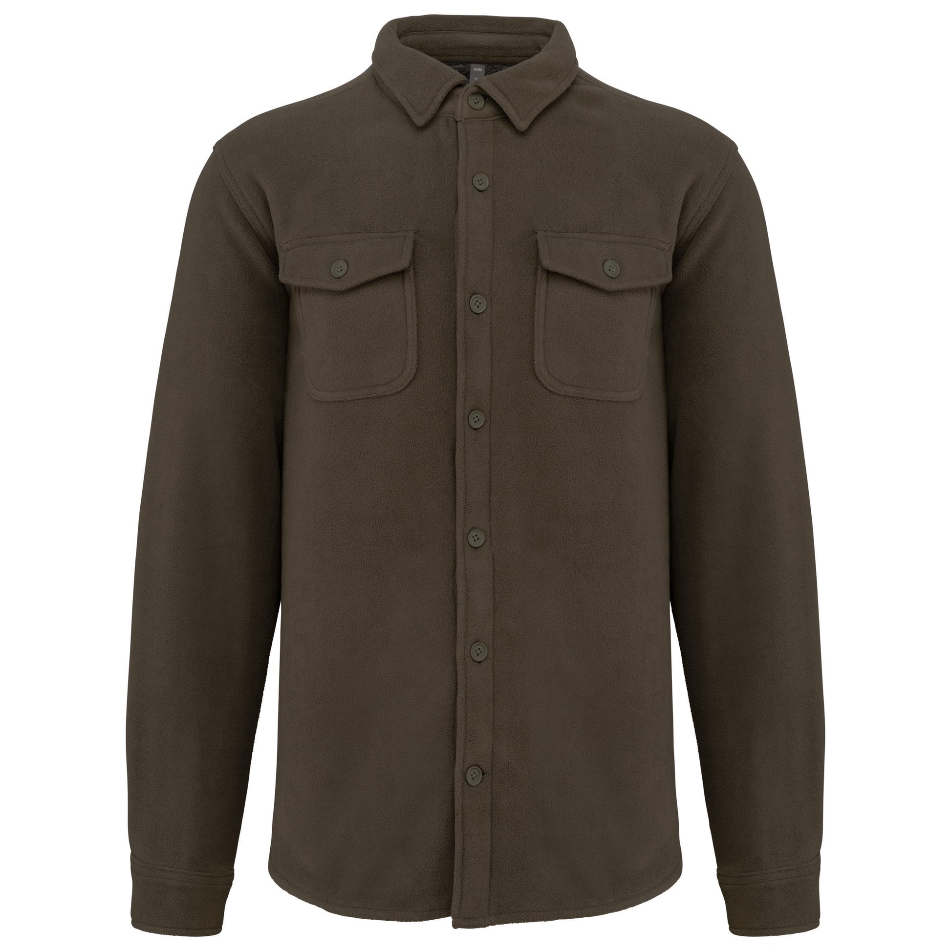 Overshirt van fleece met sherpavoering