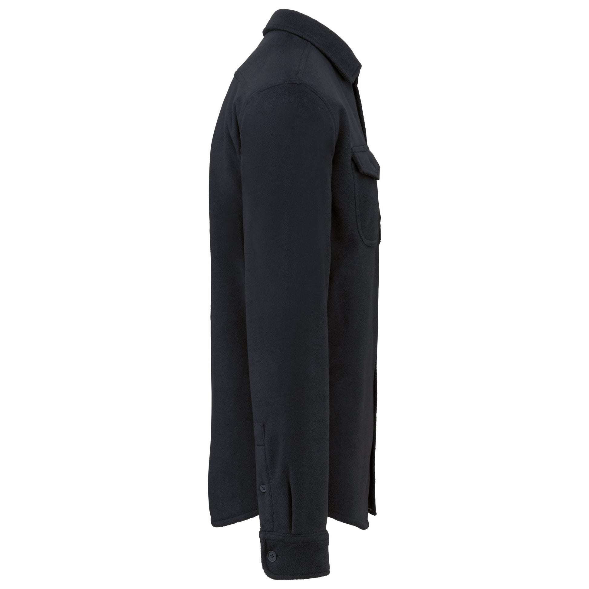Overshirt van fleece met sherpavoering