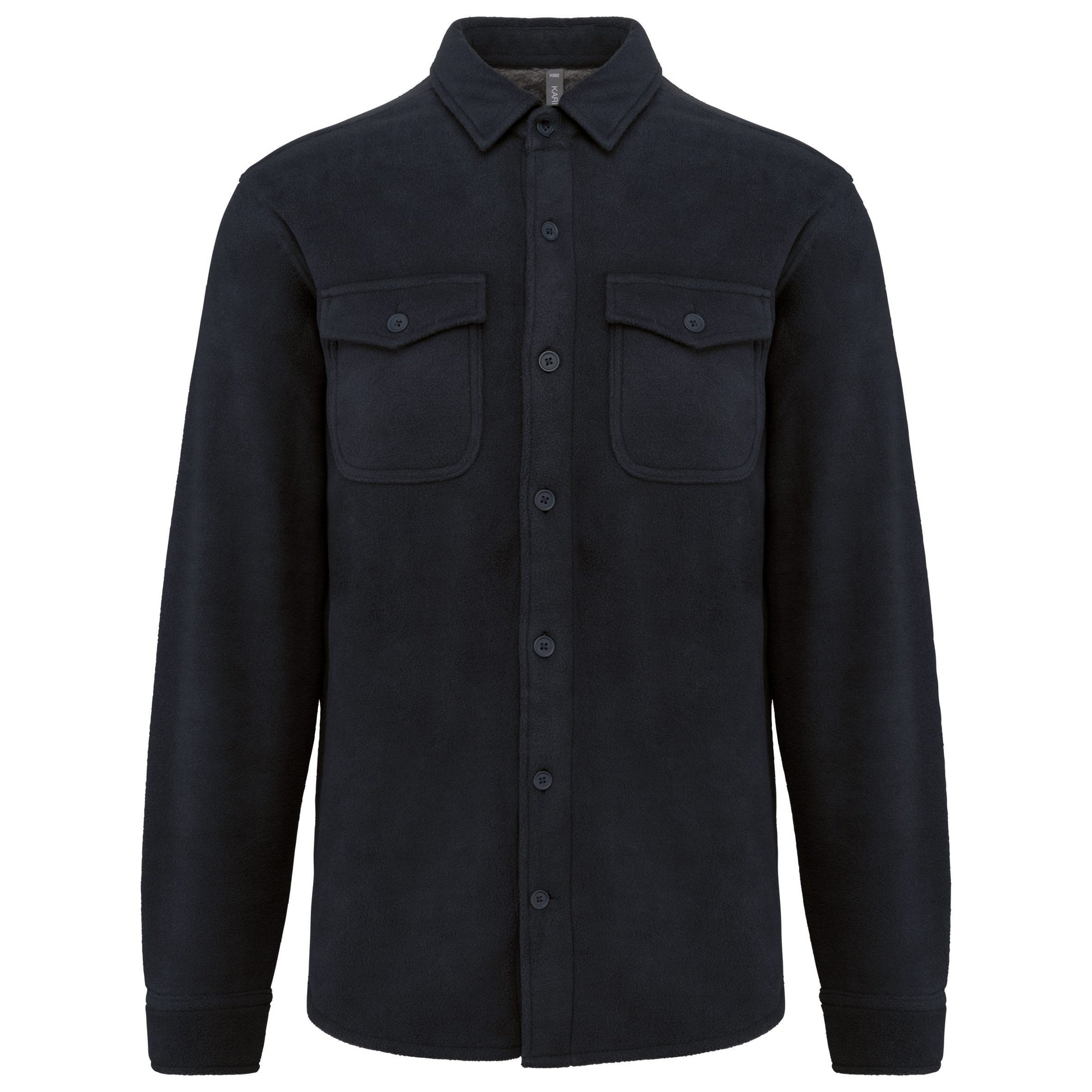 Overshirt van fleece met sherpavoering