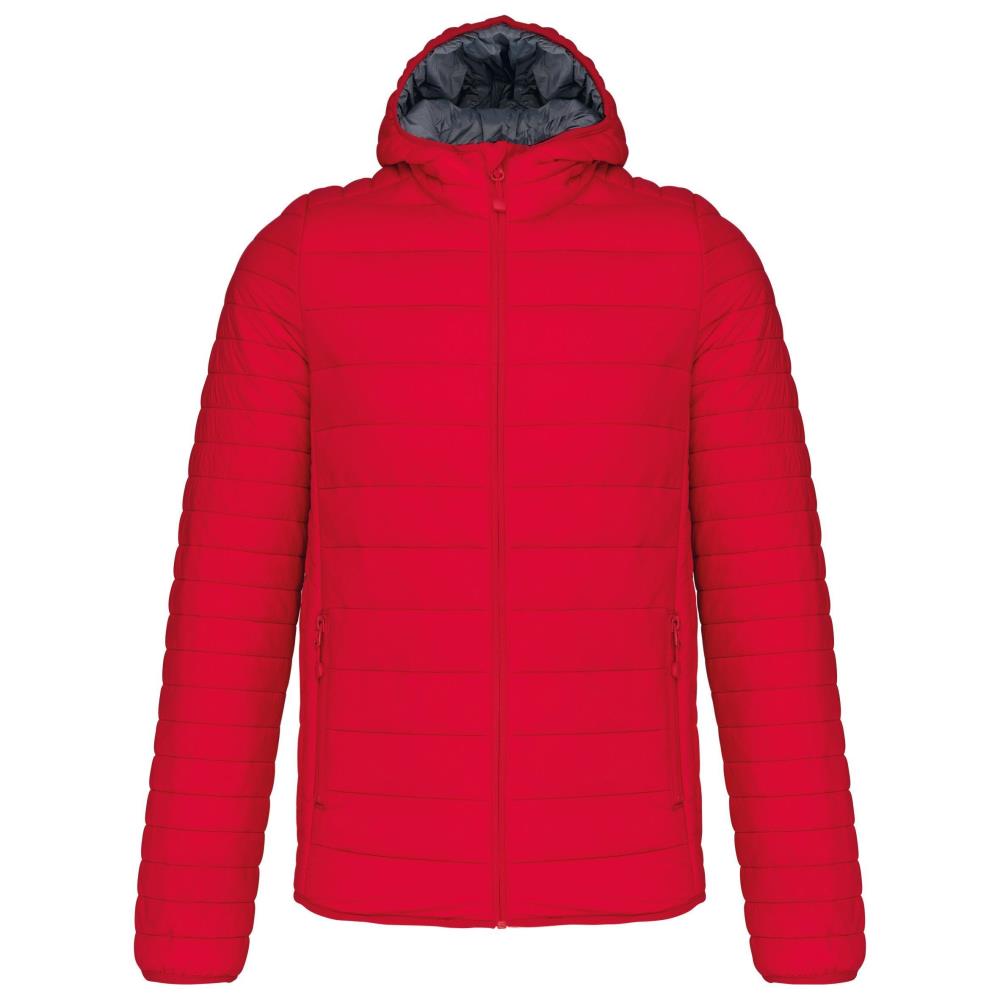 Men's lightweight hooded padded jacket