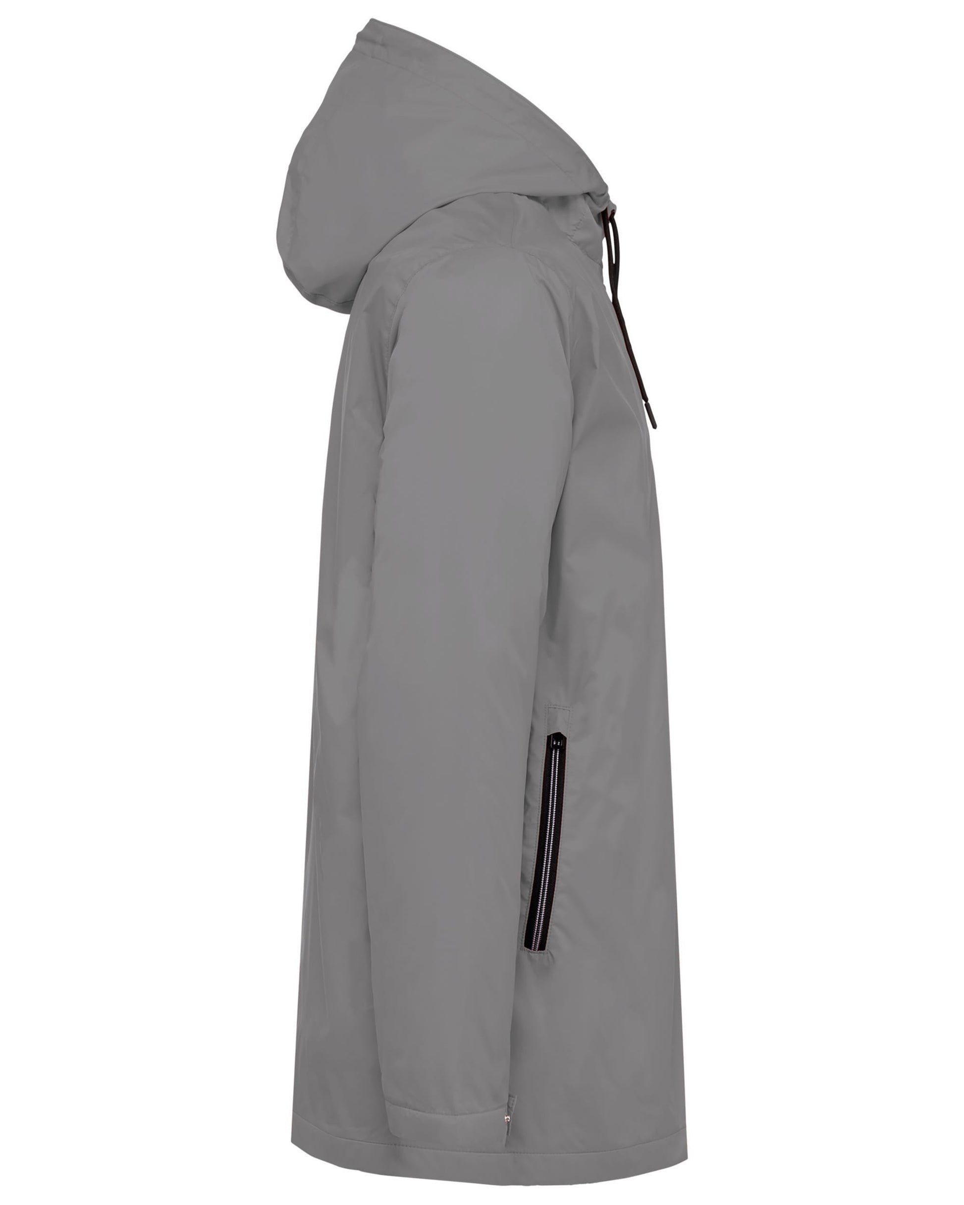 Uniseks fleecejas met gevoerde capuchon