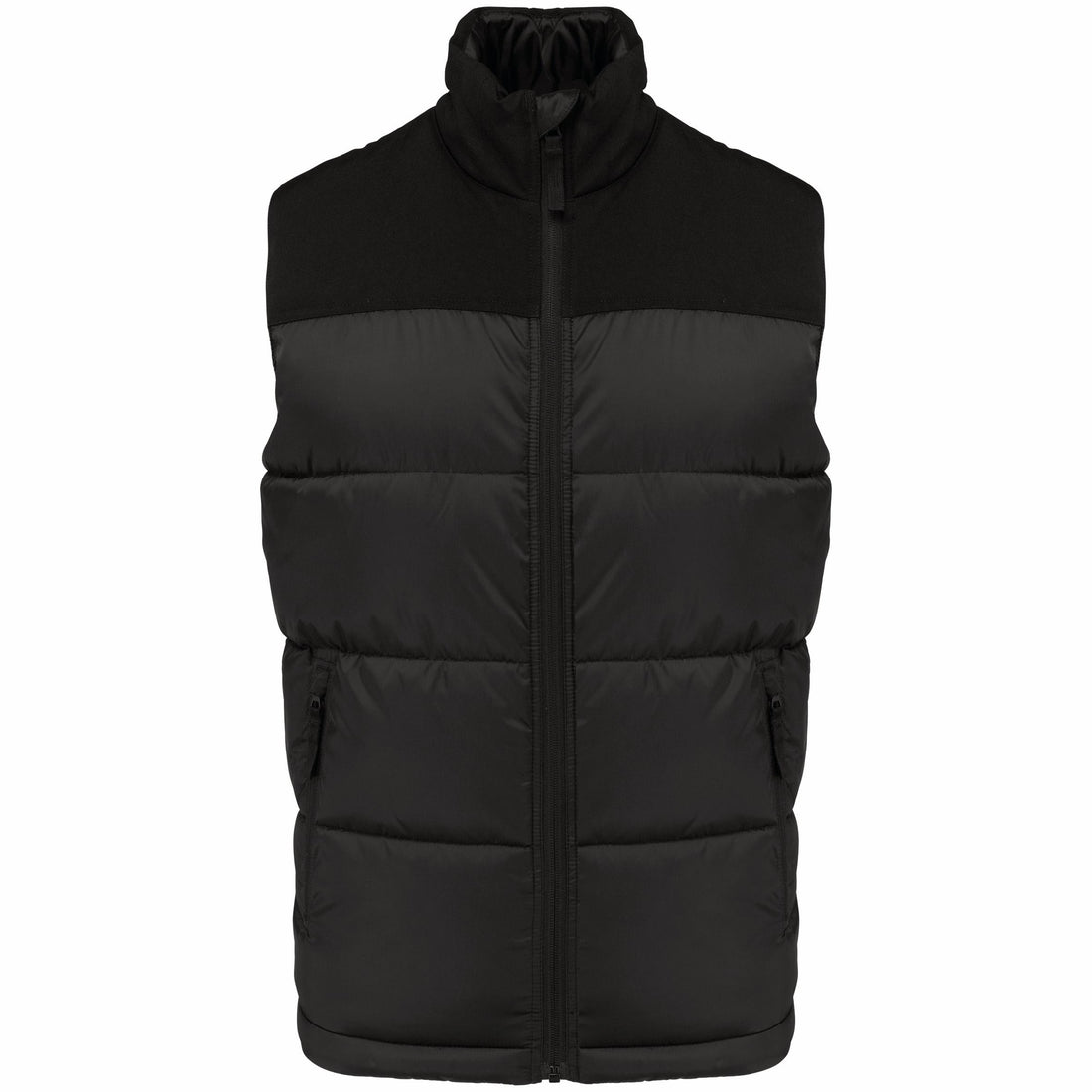Tweekleurige gewatteerde bodywarmer uniseks
