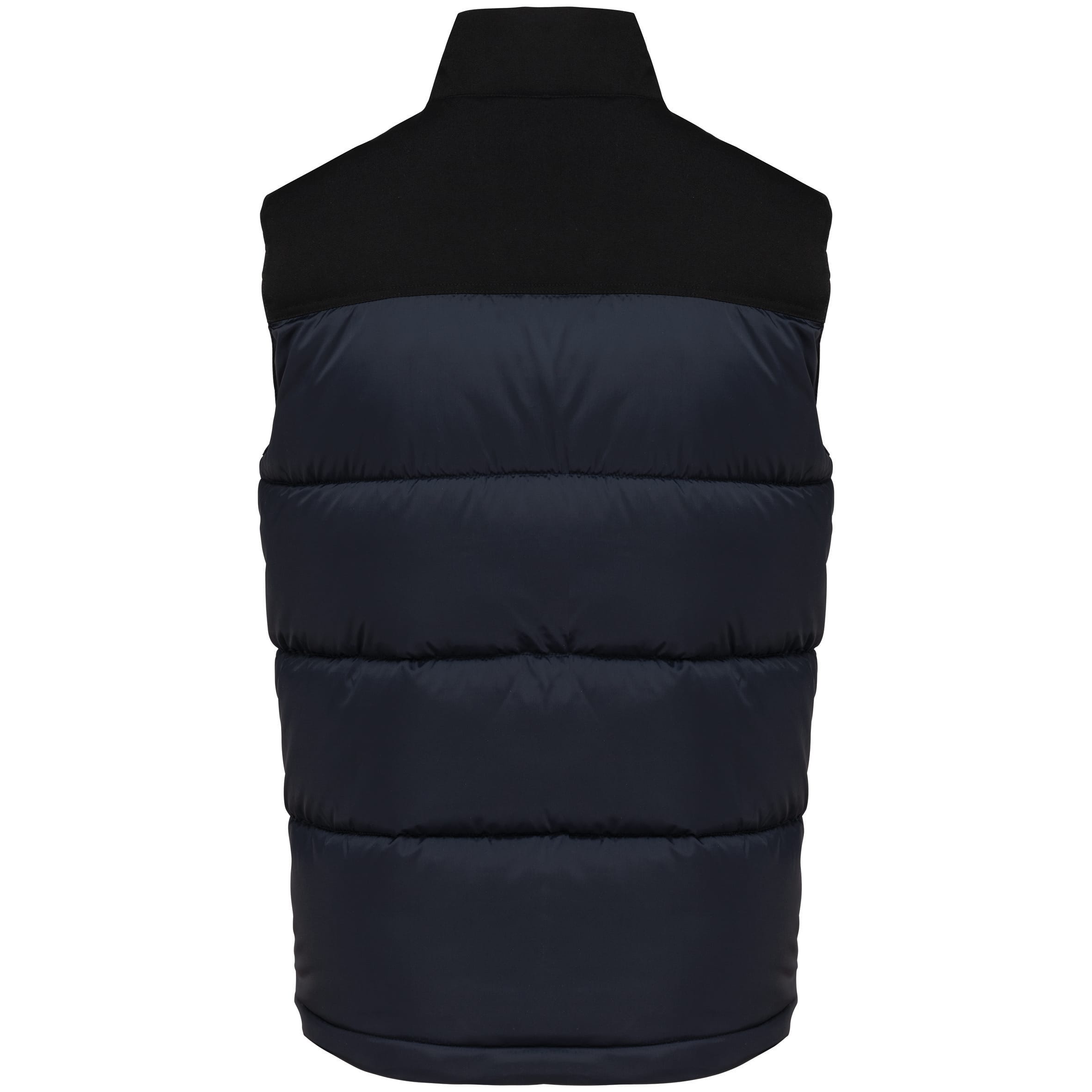 Tweekleurige gewatteerde bodywarmer uniseks