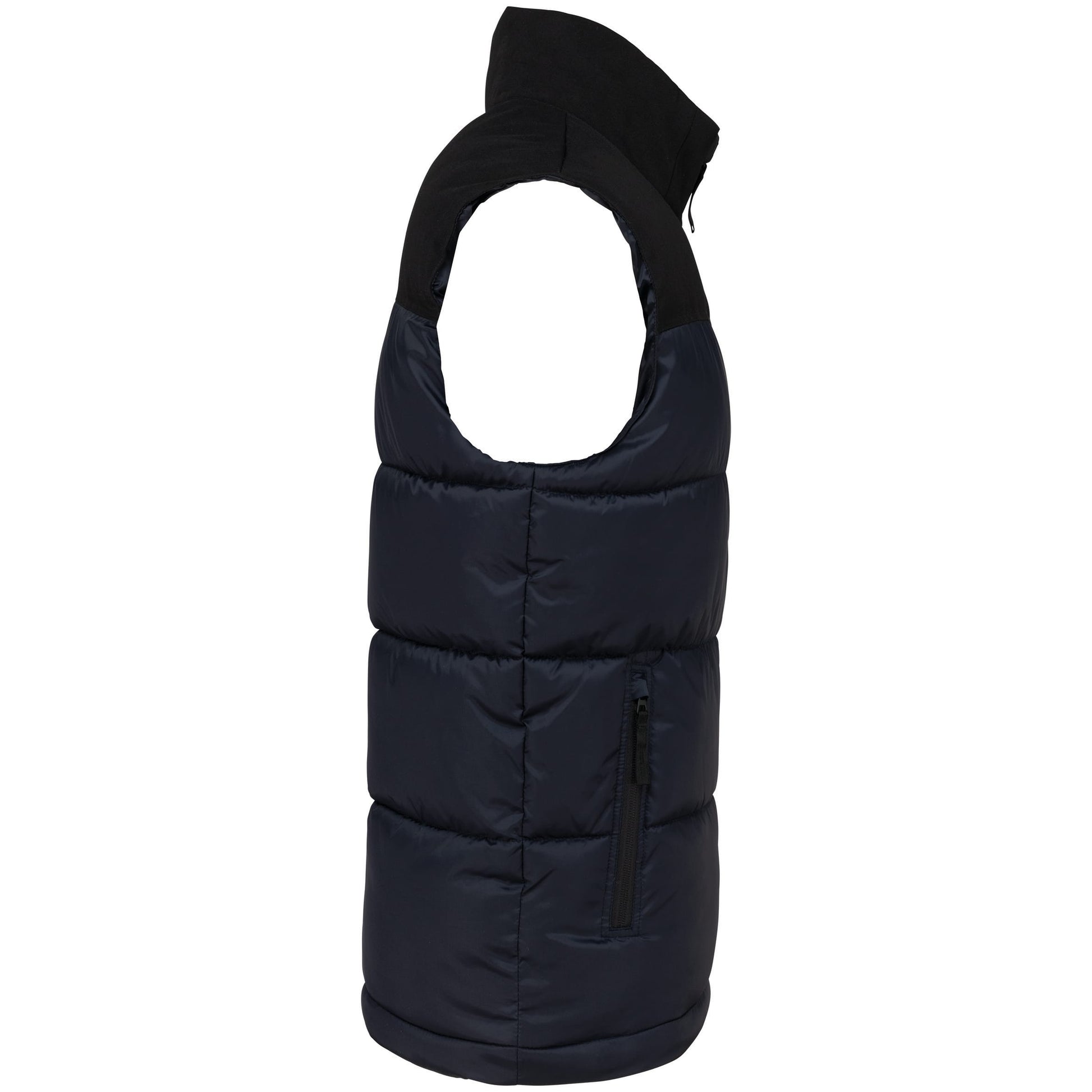 Tweekleurige gewatteerde bodywarmer uniseks