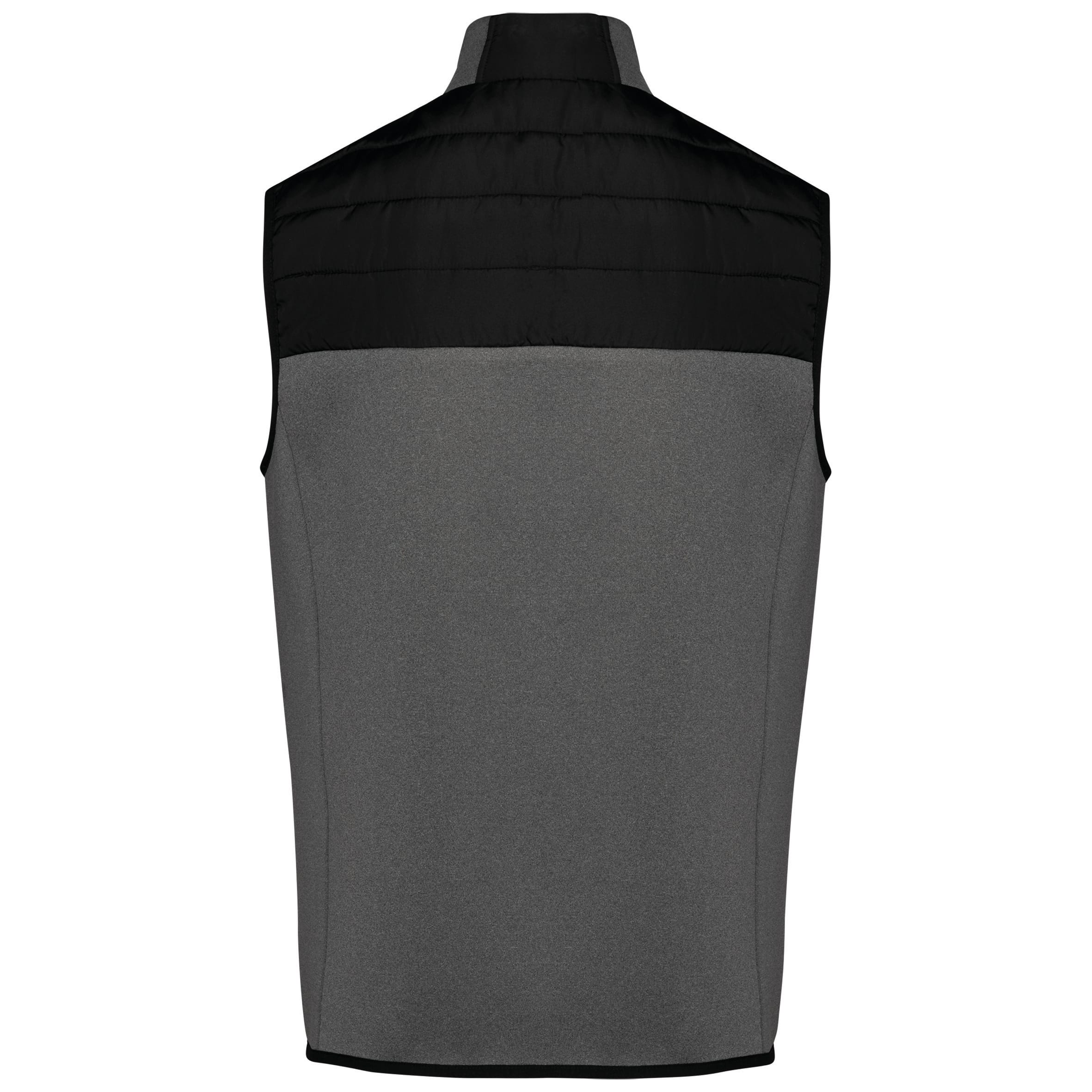 Herenbodywarmer in twee stoffen