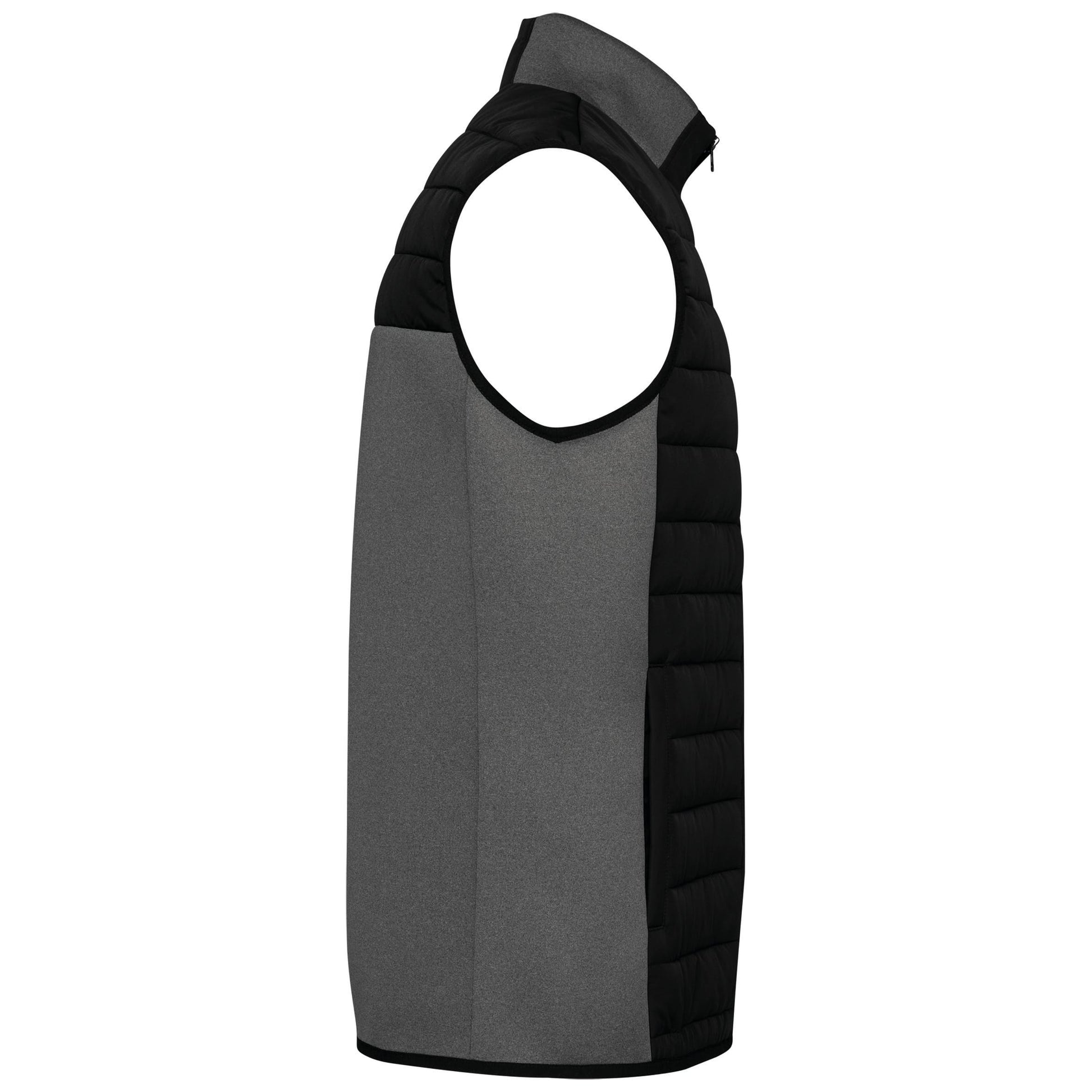 Herenbodywarmer in twee stoffen