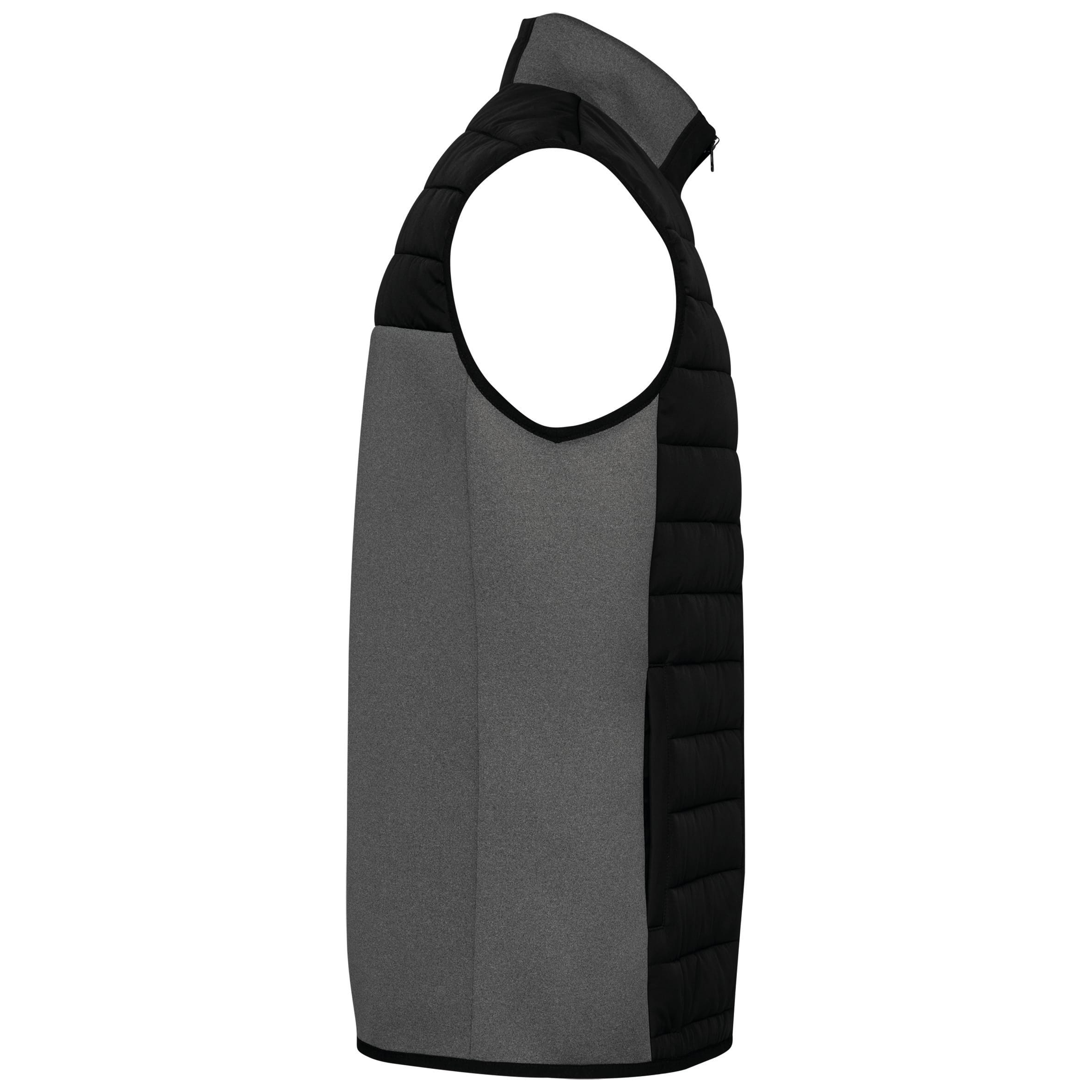Herenbodywarmer in twee stoffen