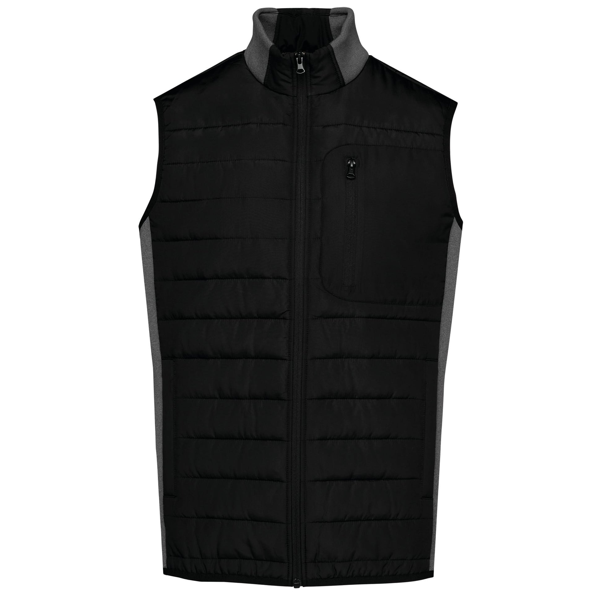 Herenbodywarmer in twee stoffen