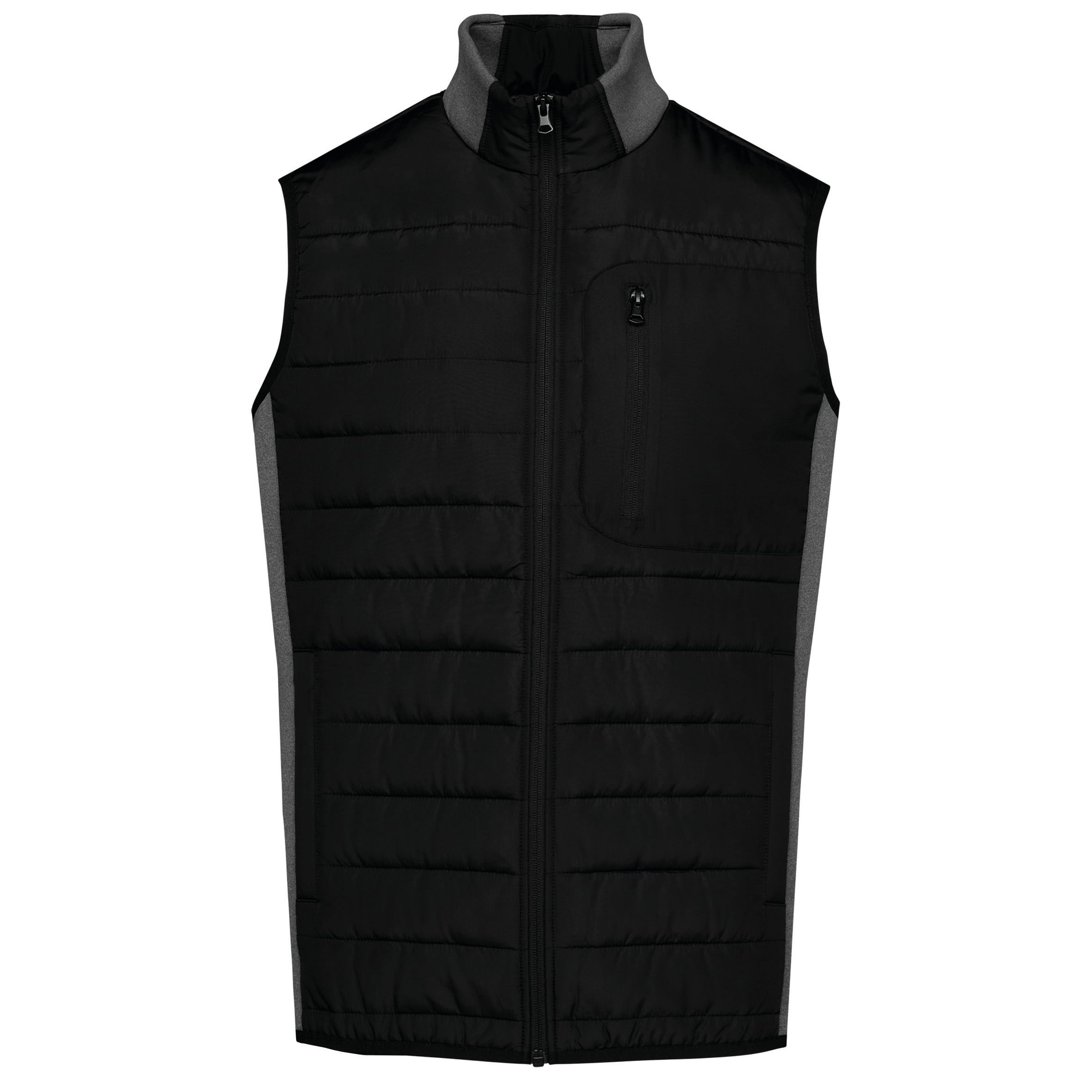 Herenbodywarmer in twee stoffen