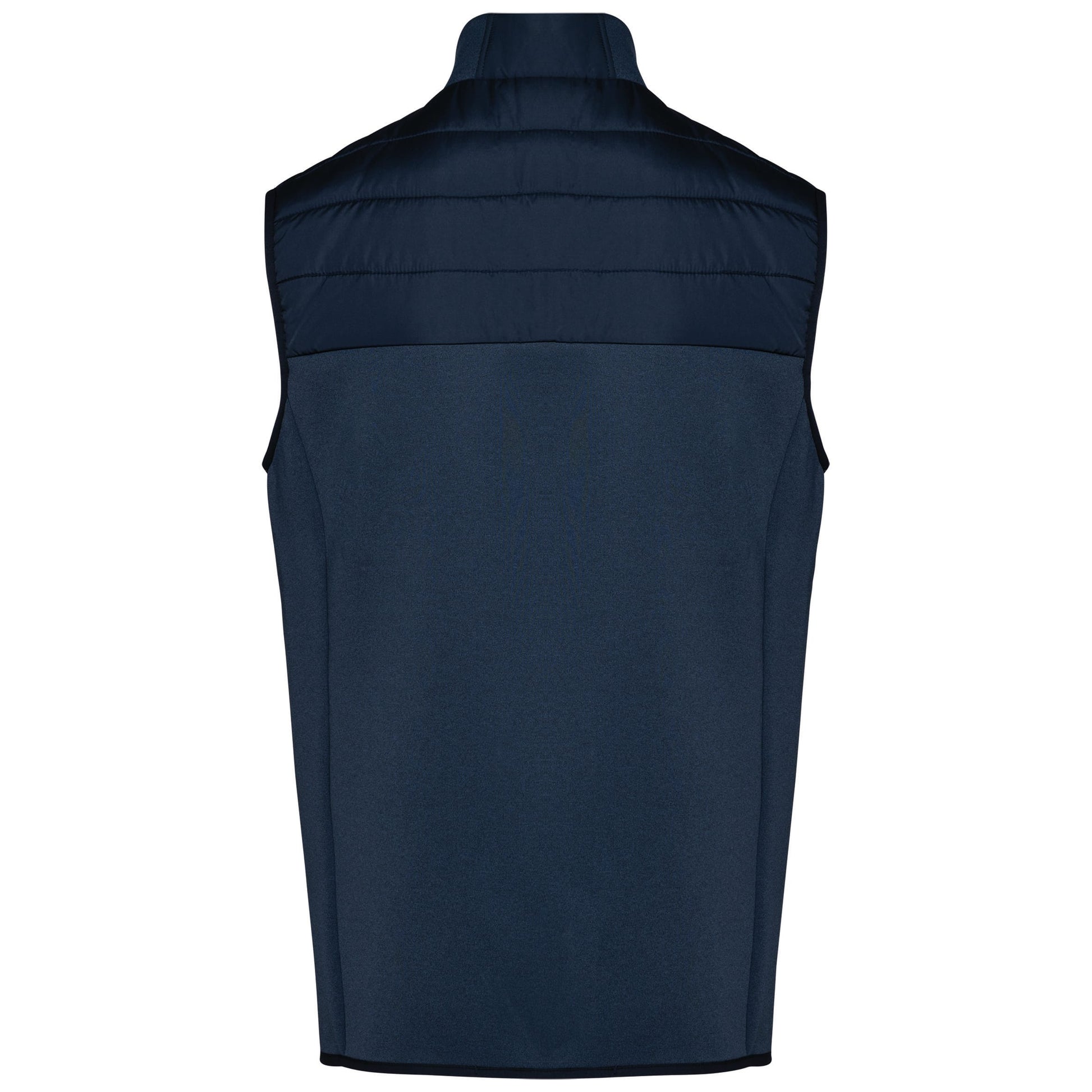 Herenbodywarmer in twee stoffen