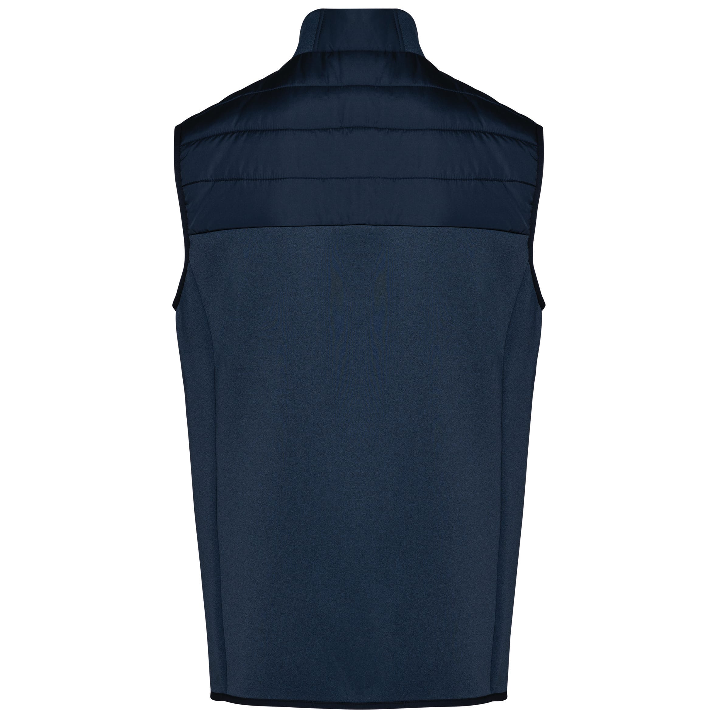 Herenbodywarmer in twee stoffen