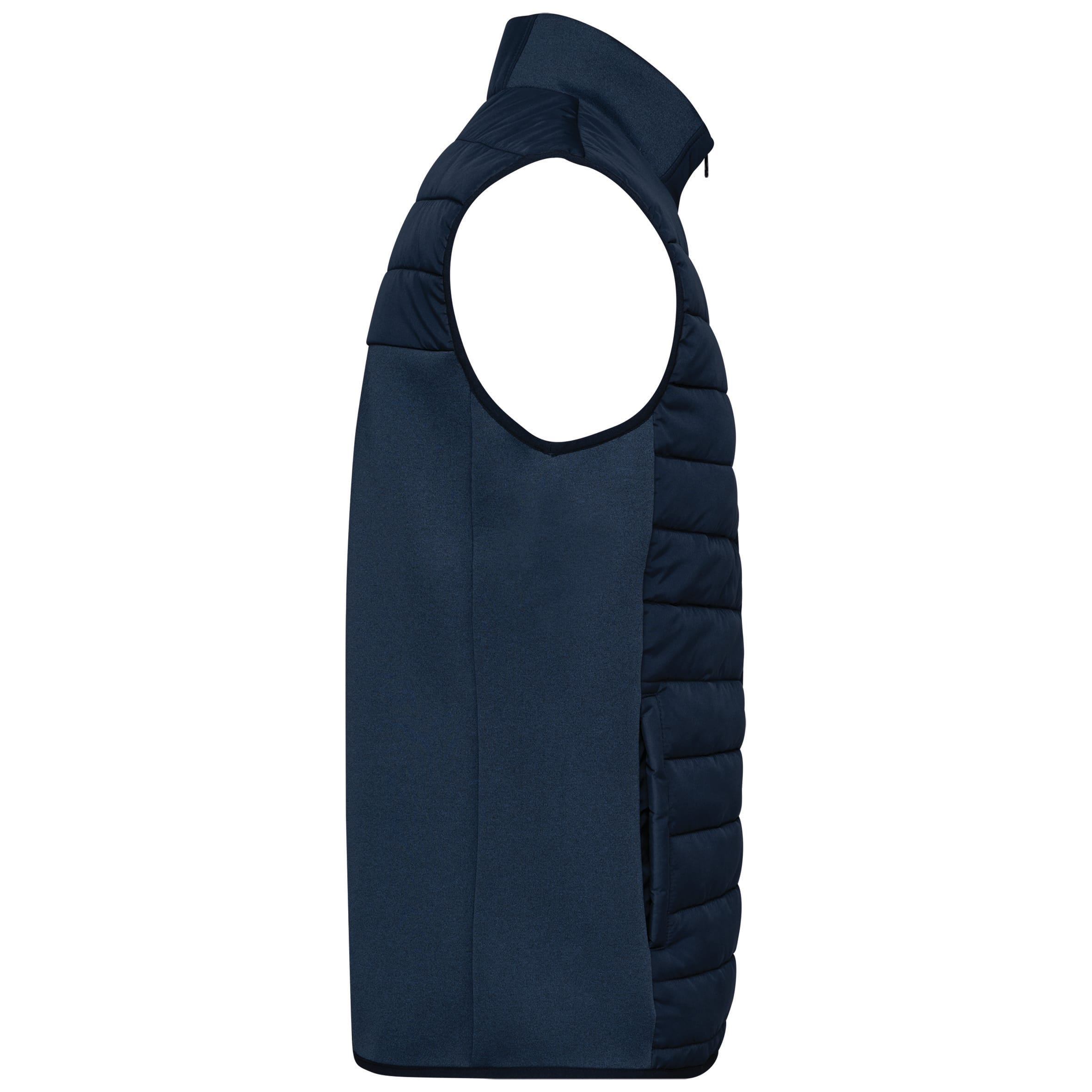 Herenbodywarmer in twee stoffen
