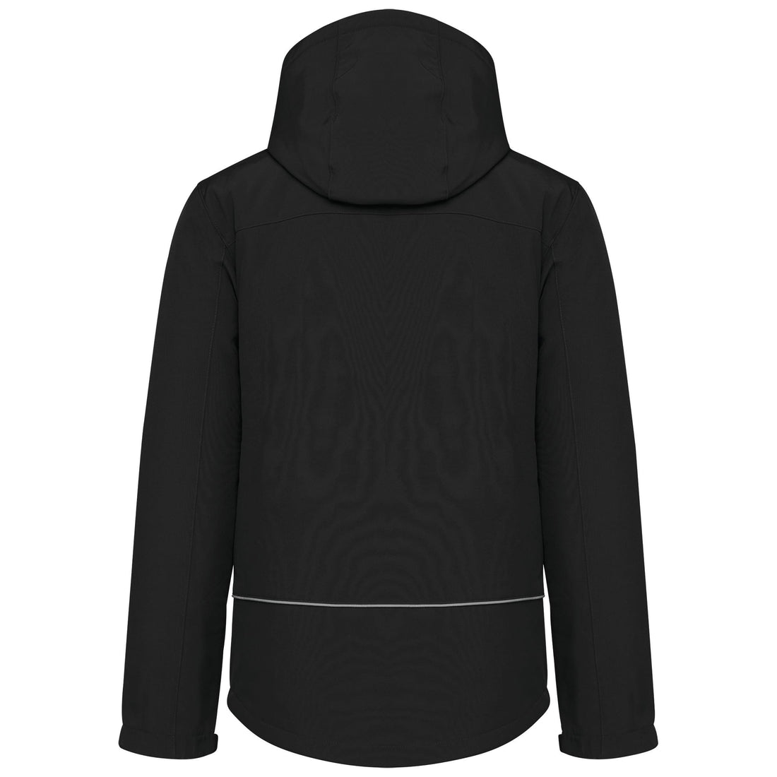 Gewatteerde softshell herenparka met capuchon