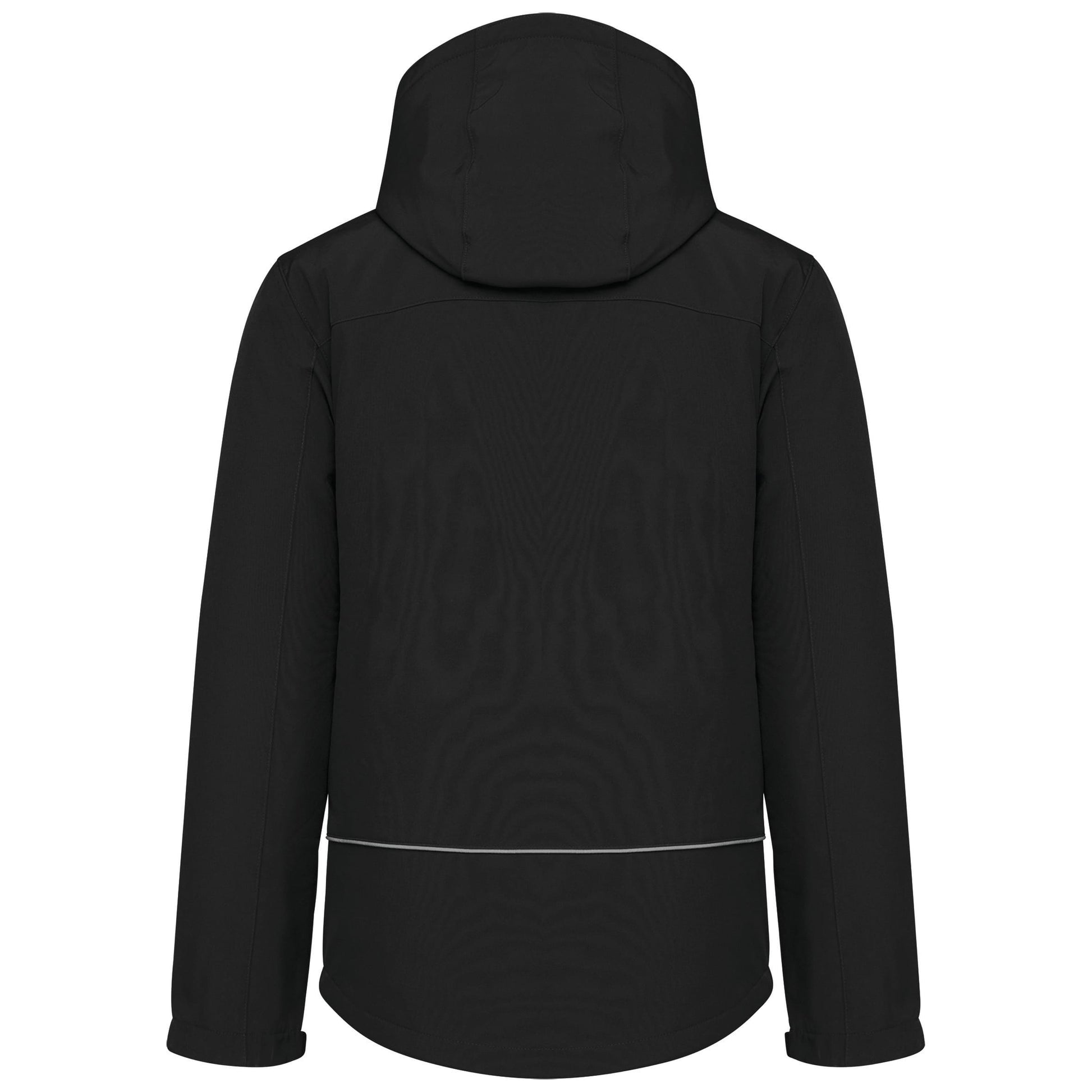 Gewatteerde softshell herenparka met capuchon