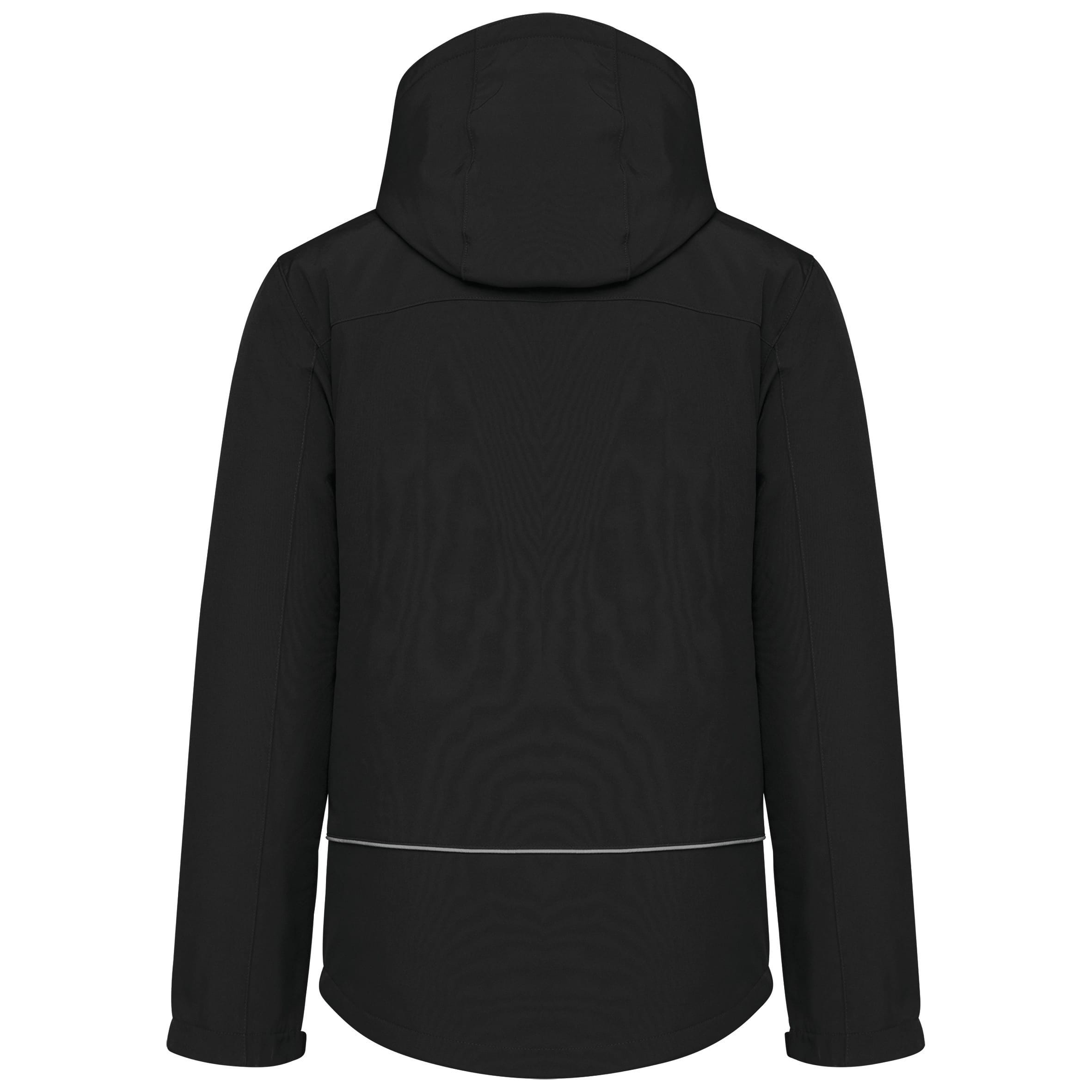 Gewatteerde softshell herenparka met capuchon