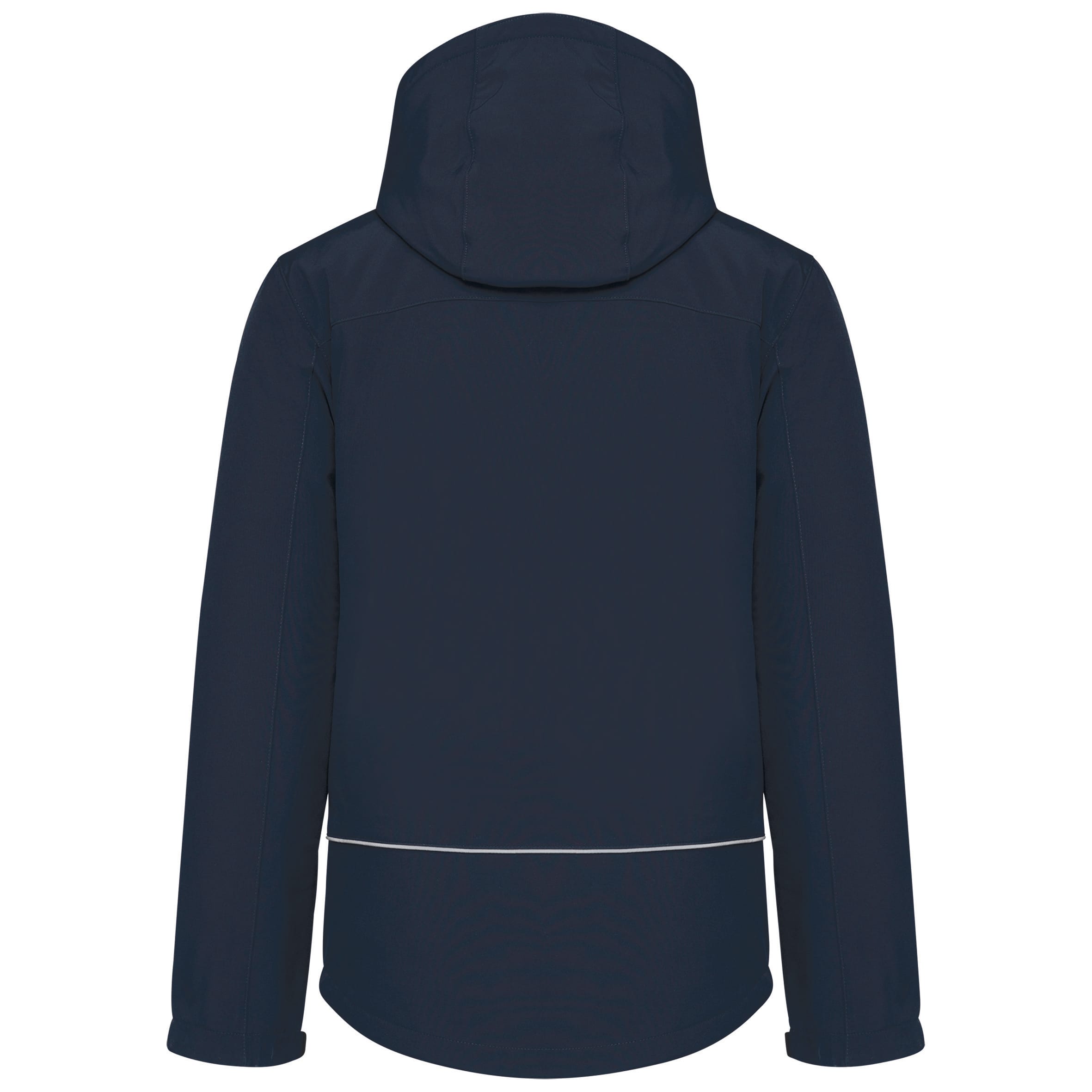 Gewatteerde softshell herenparka met capuchon