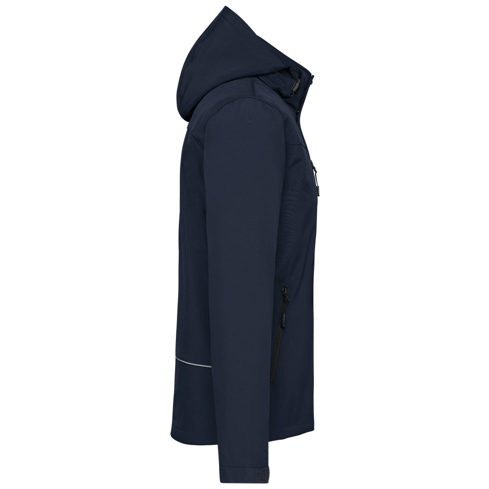 Gewatteerde softshell herenparka met capuchon