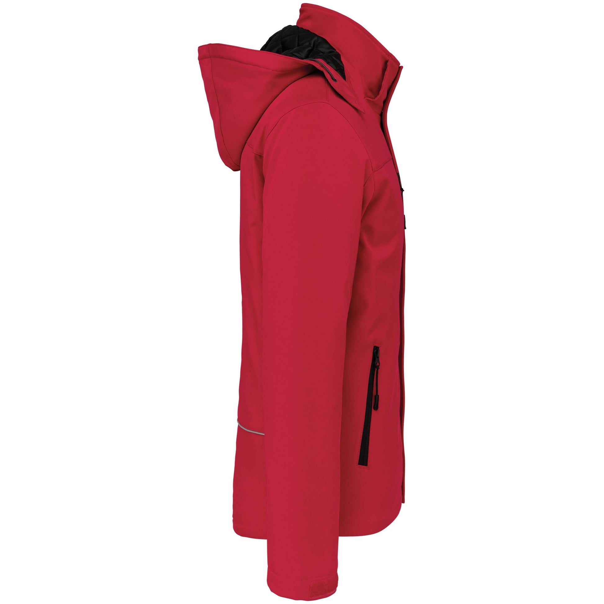 Gewatteerde softshell herenparka met capuchon