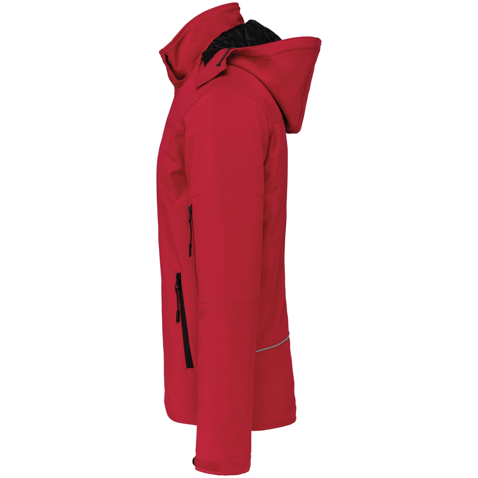 Gewatteerde softshell herenparka met capuchon