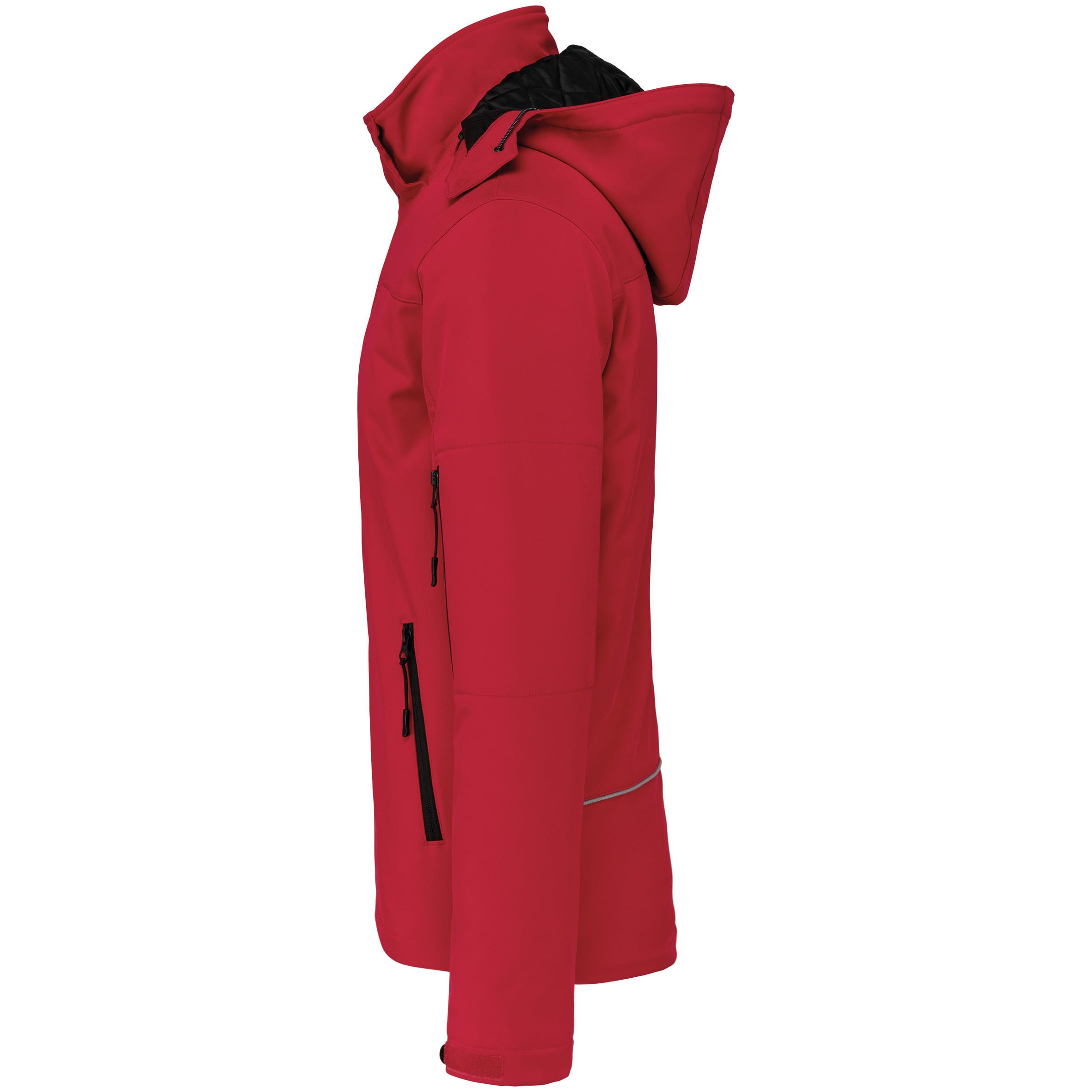 Gewatteerde softshell herenparka met capuchon