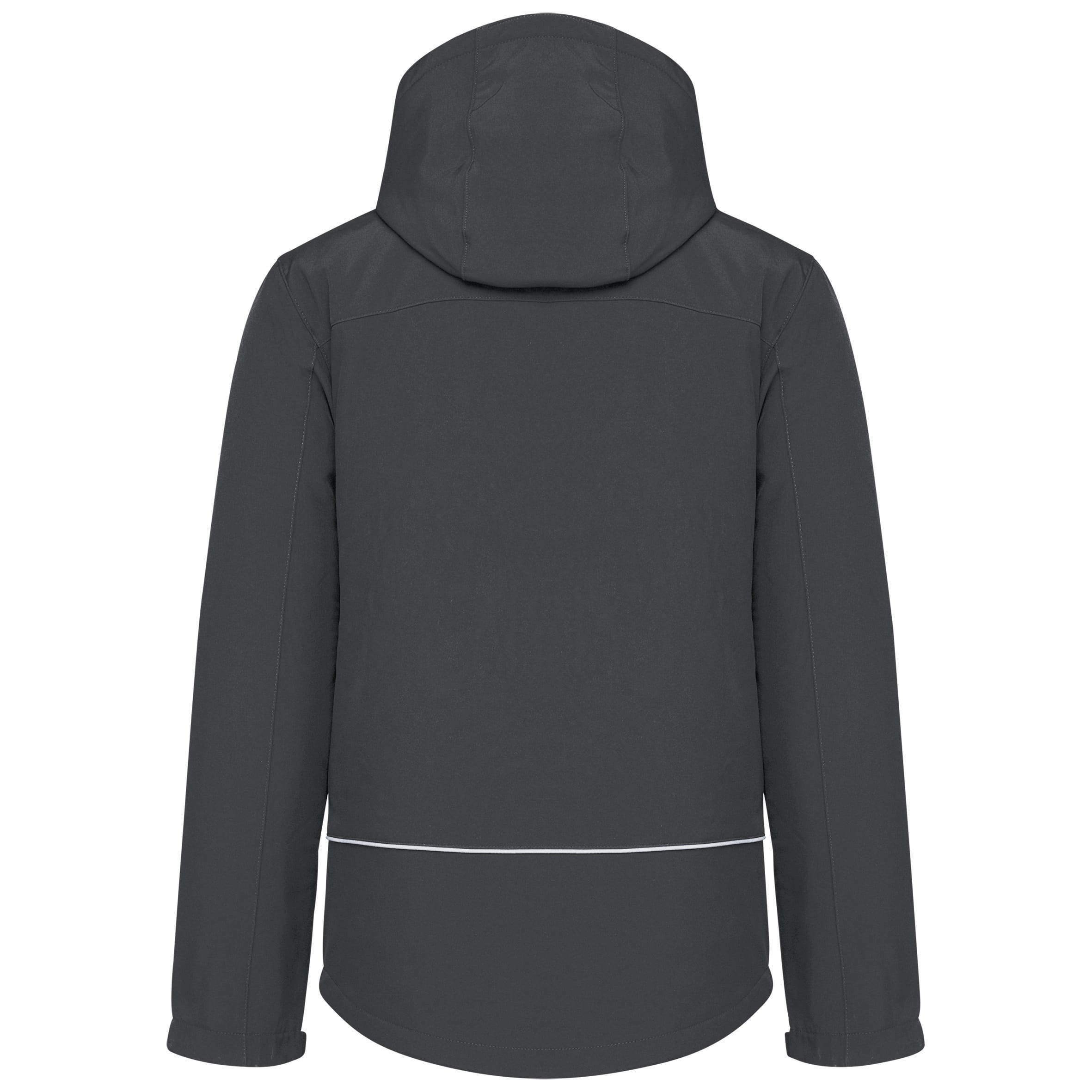 Gewatteerde softshell herenparka met capuchon