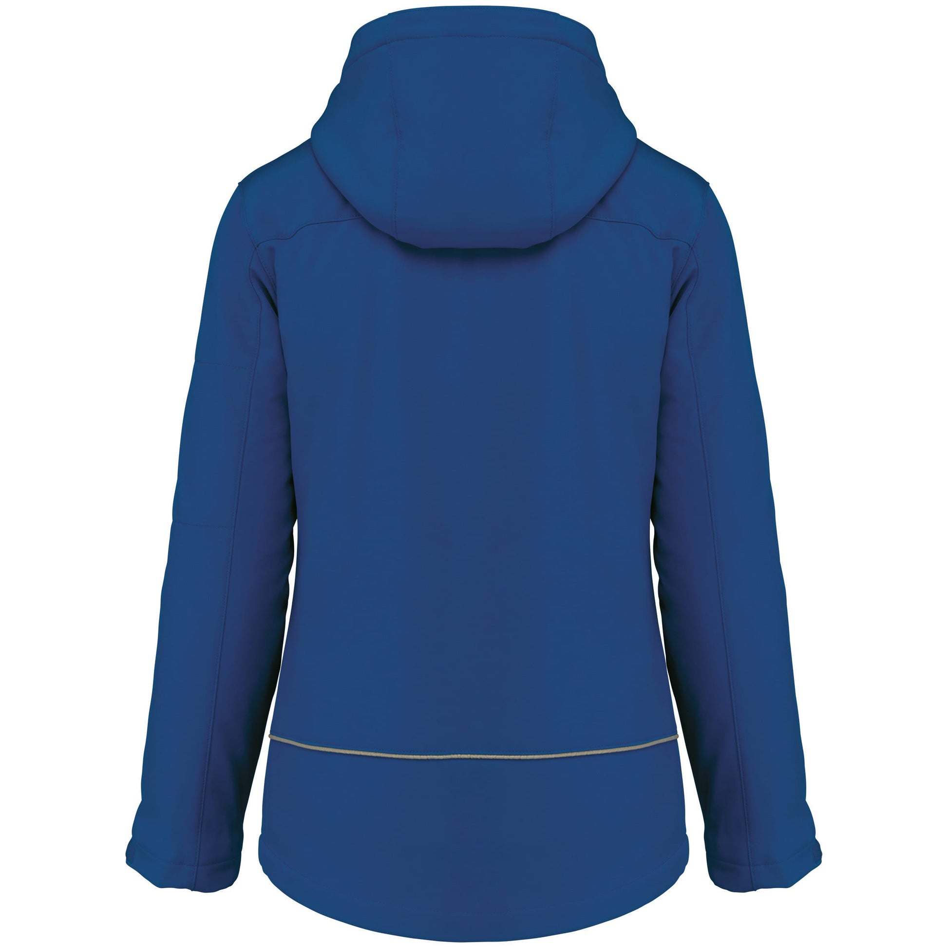 Gewatteerde softshell damesparka met capuchon