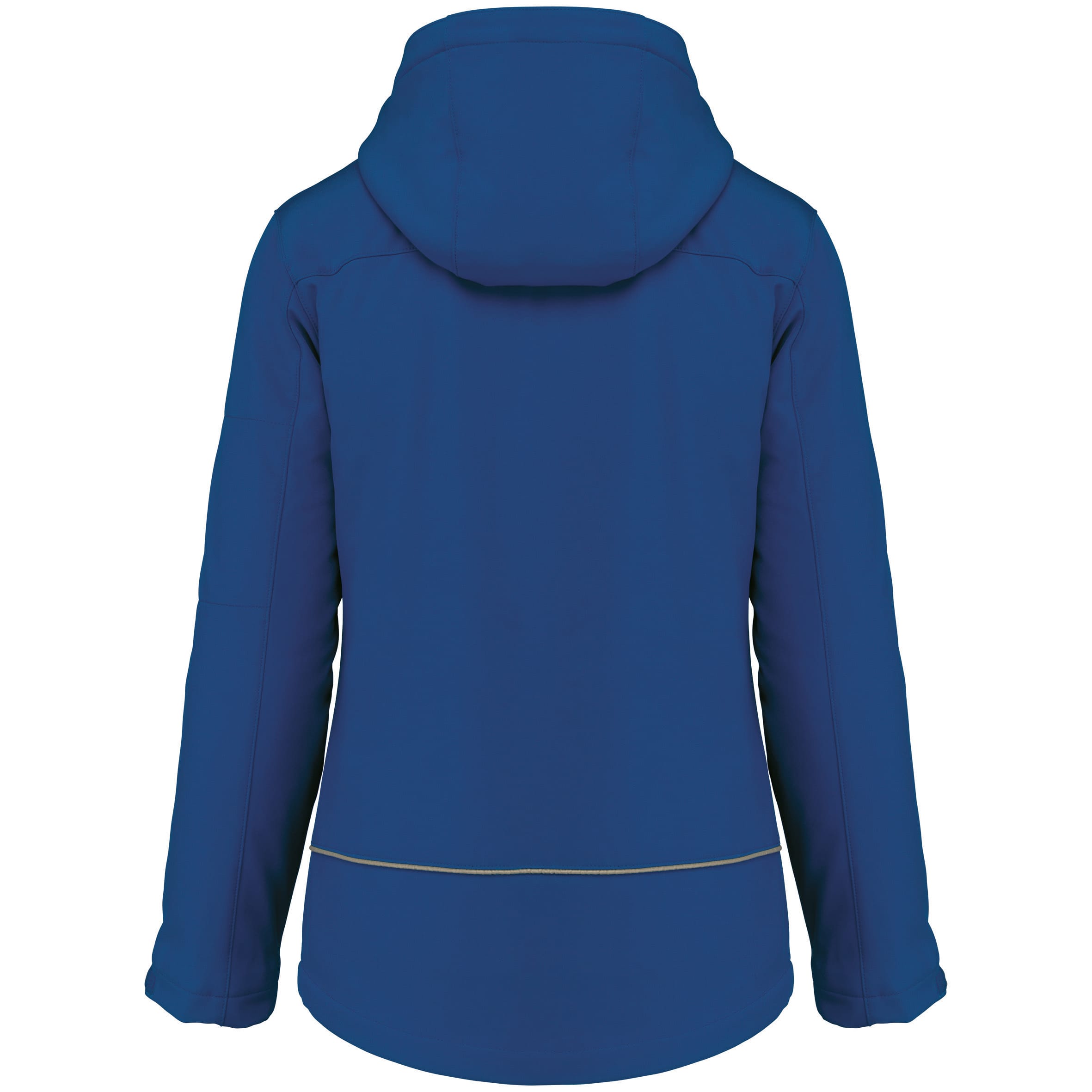 Gewatteerde softshell damesparka met capuchon