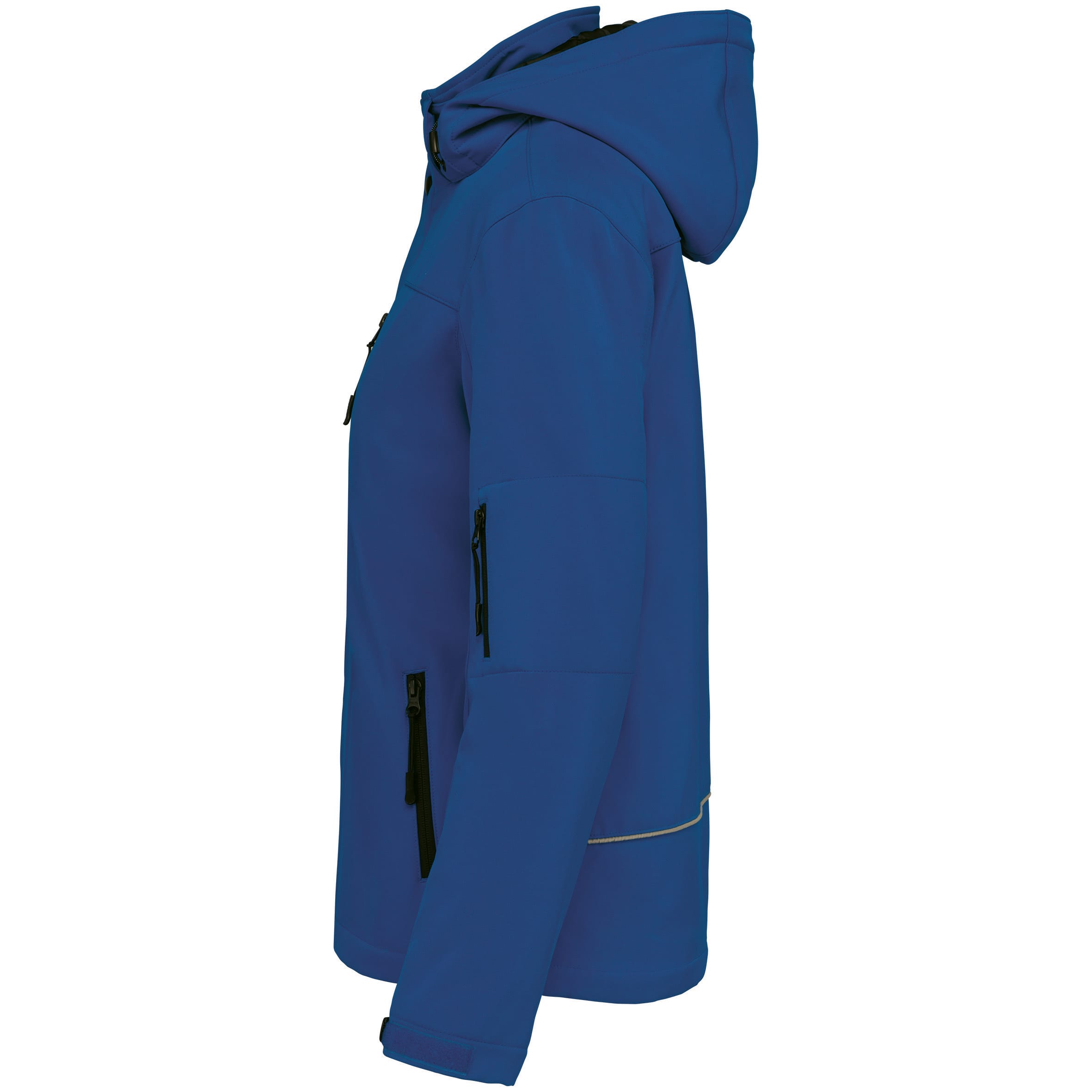 Gewatteerde softshell damesparka met capuchon