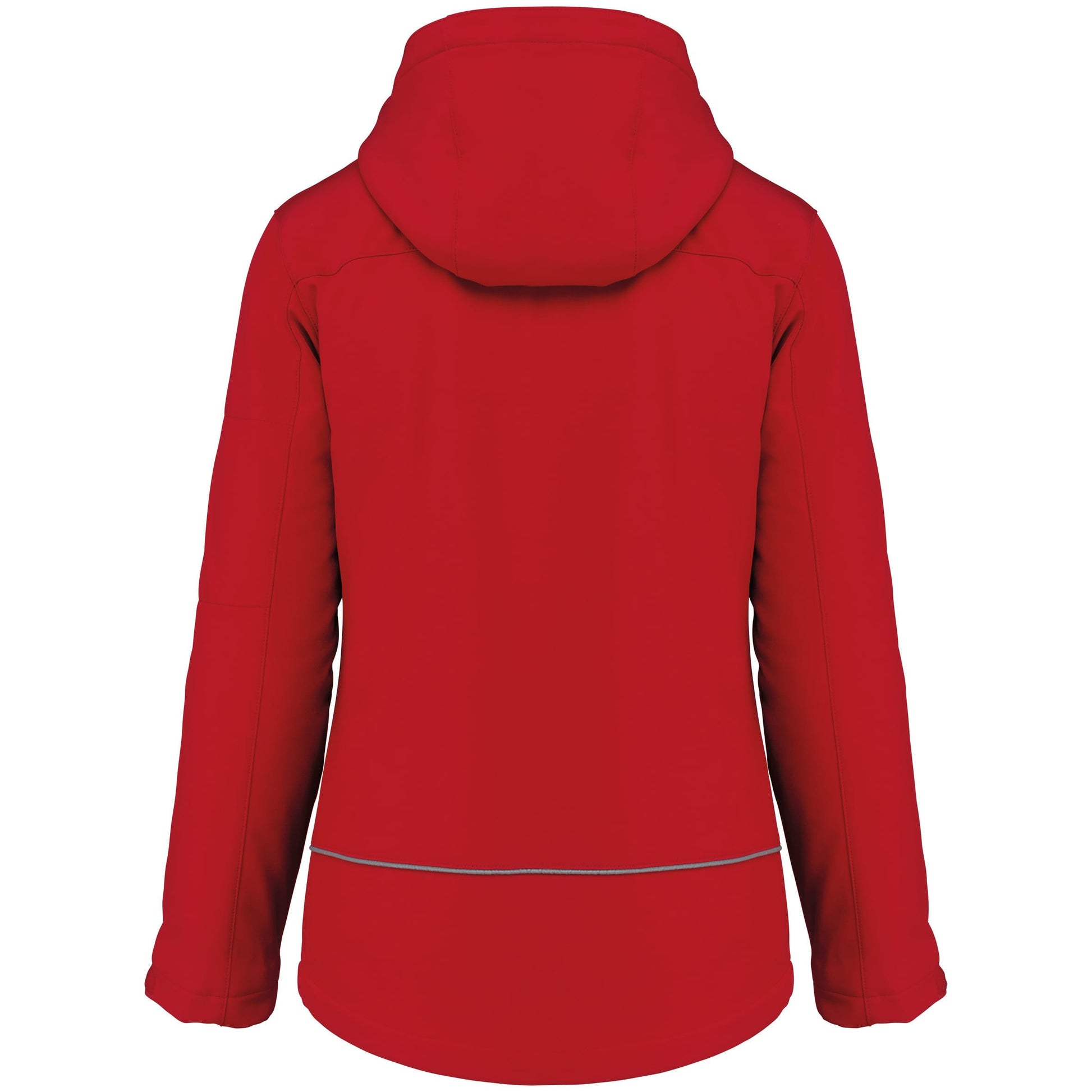 Gewatteerde softshell damesparka met capuchon