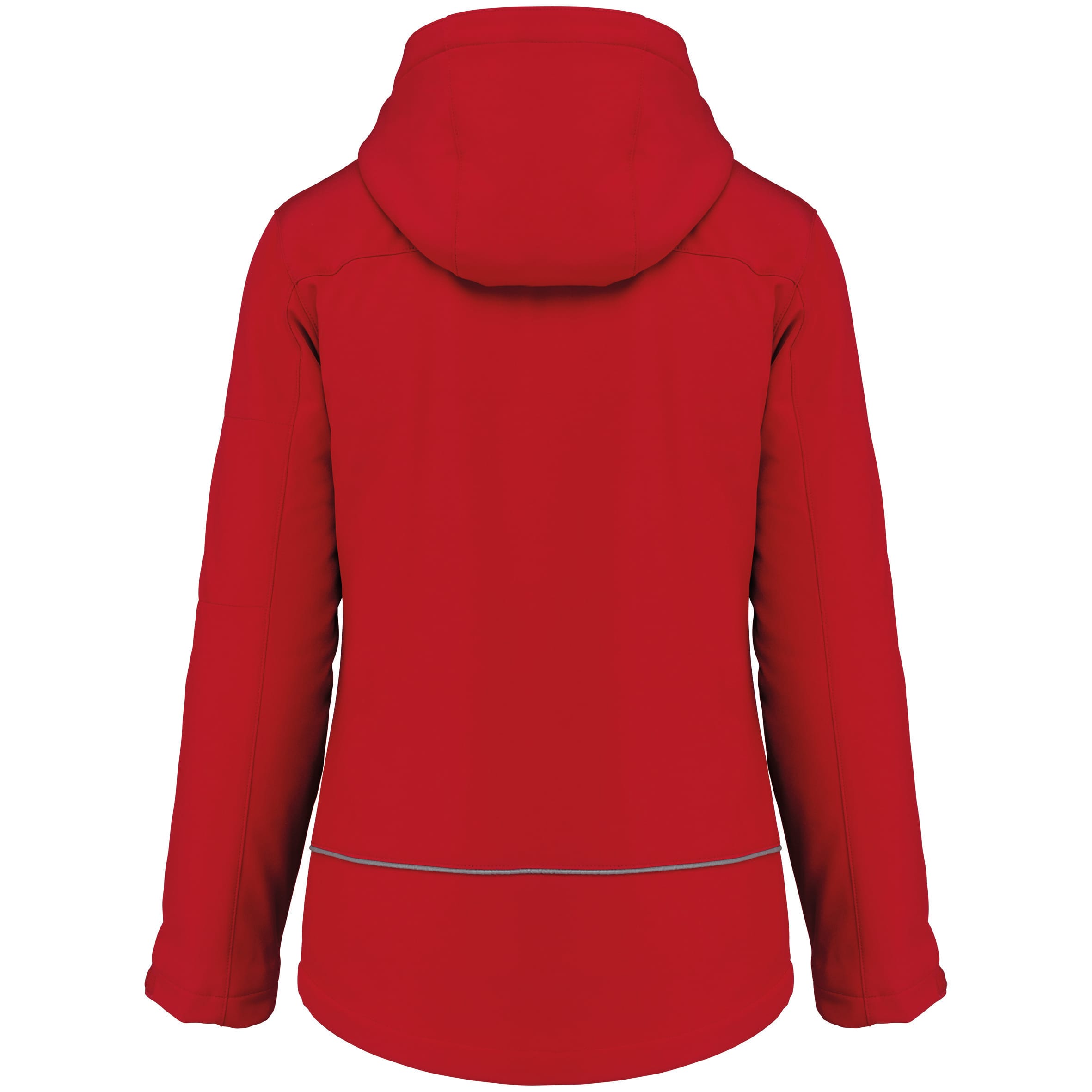 Gewatteerde softshell damesparka met capuchon