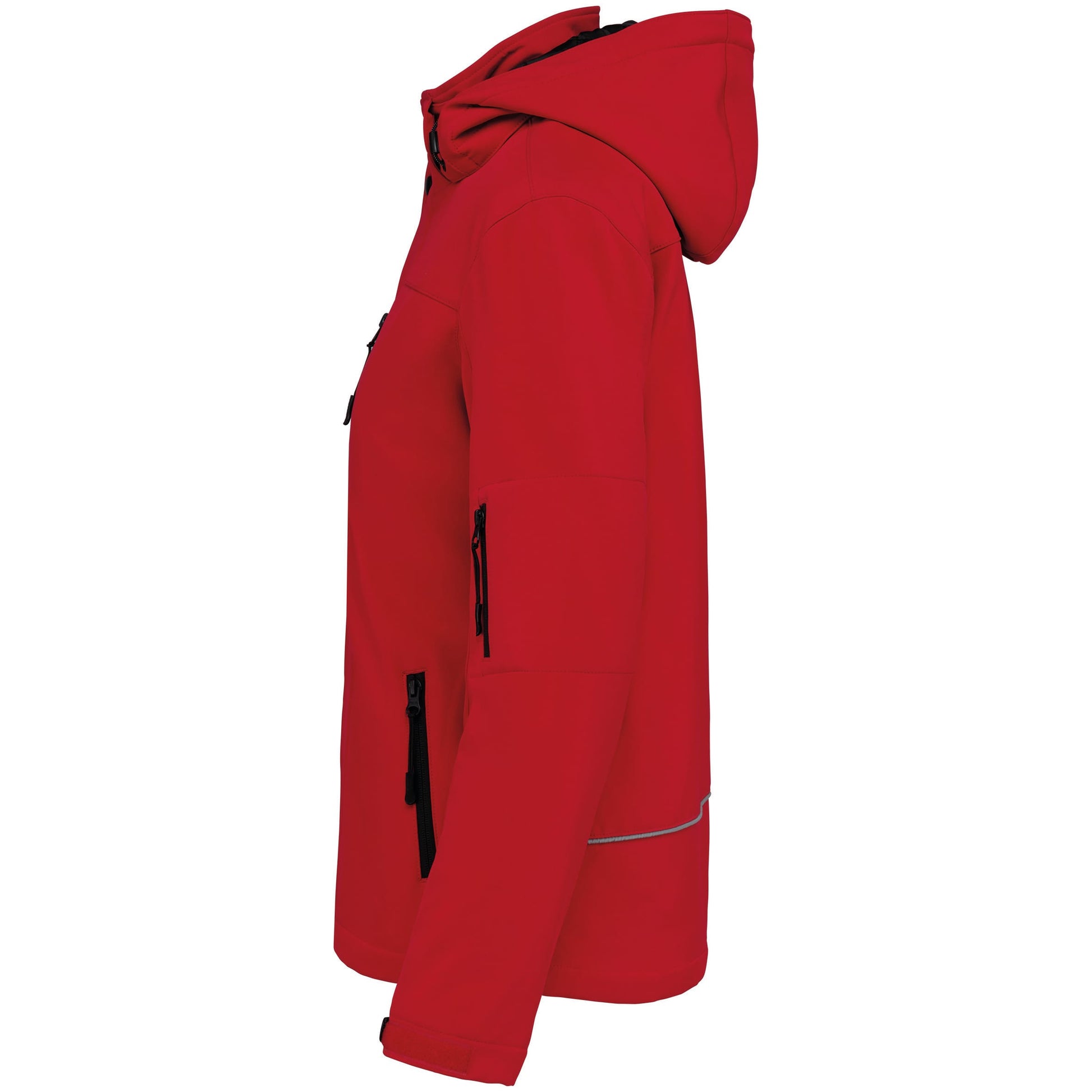 Gewatteerde softshell damesparka met capuchon