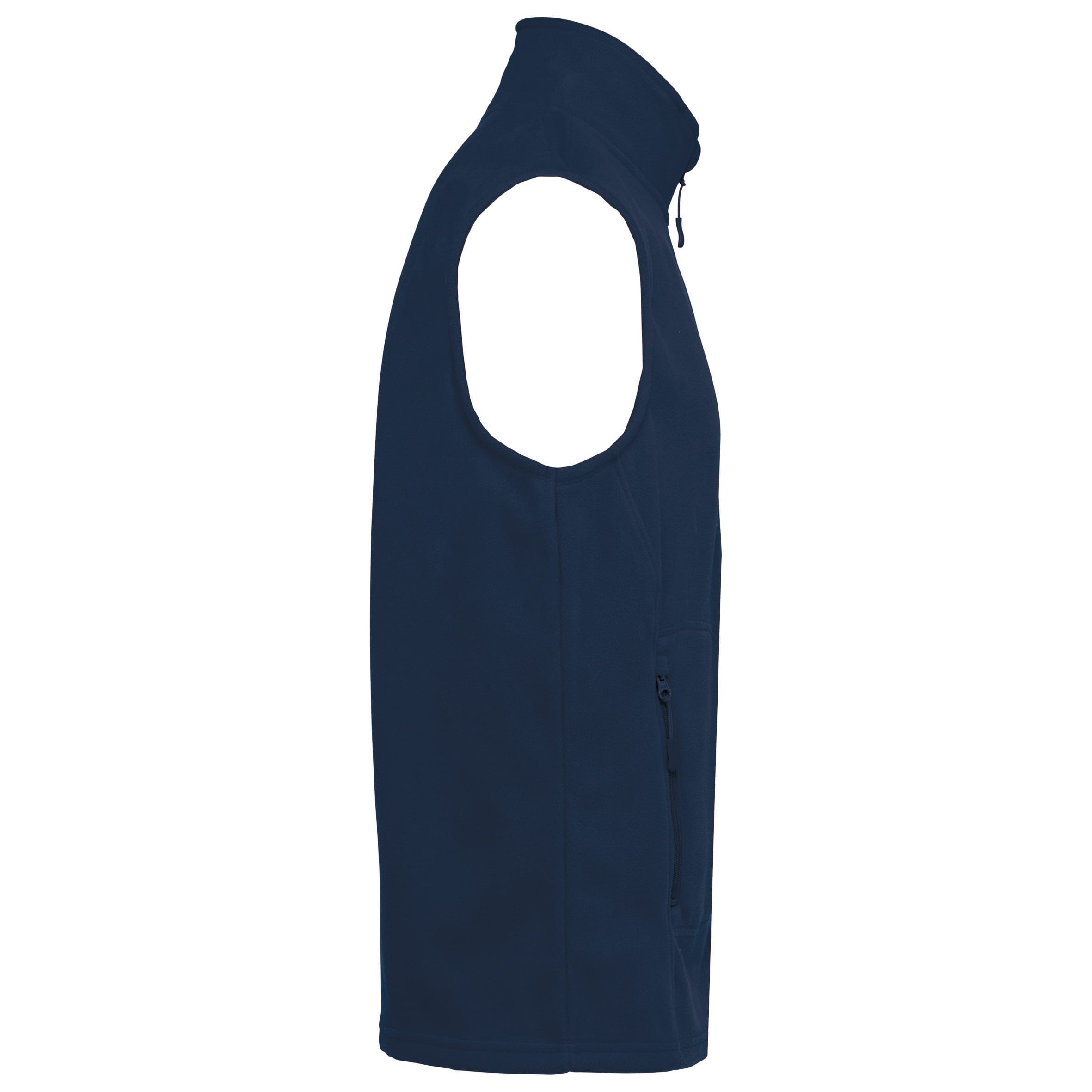 Ecologische uniseks bodywarmer van microfleece