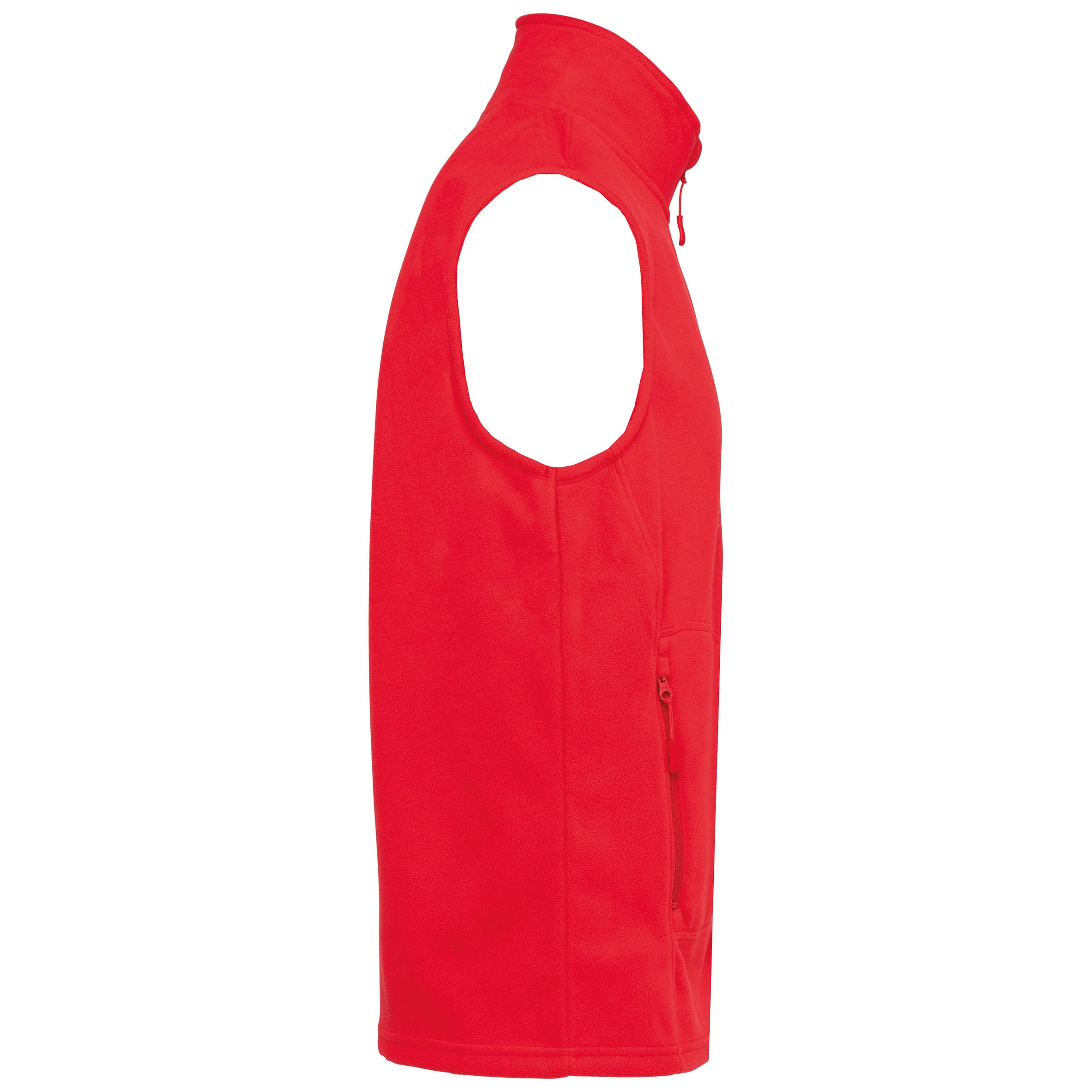 Ecologische uniseks bodywarmer van microfleece